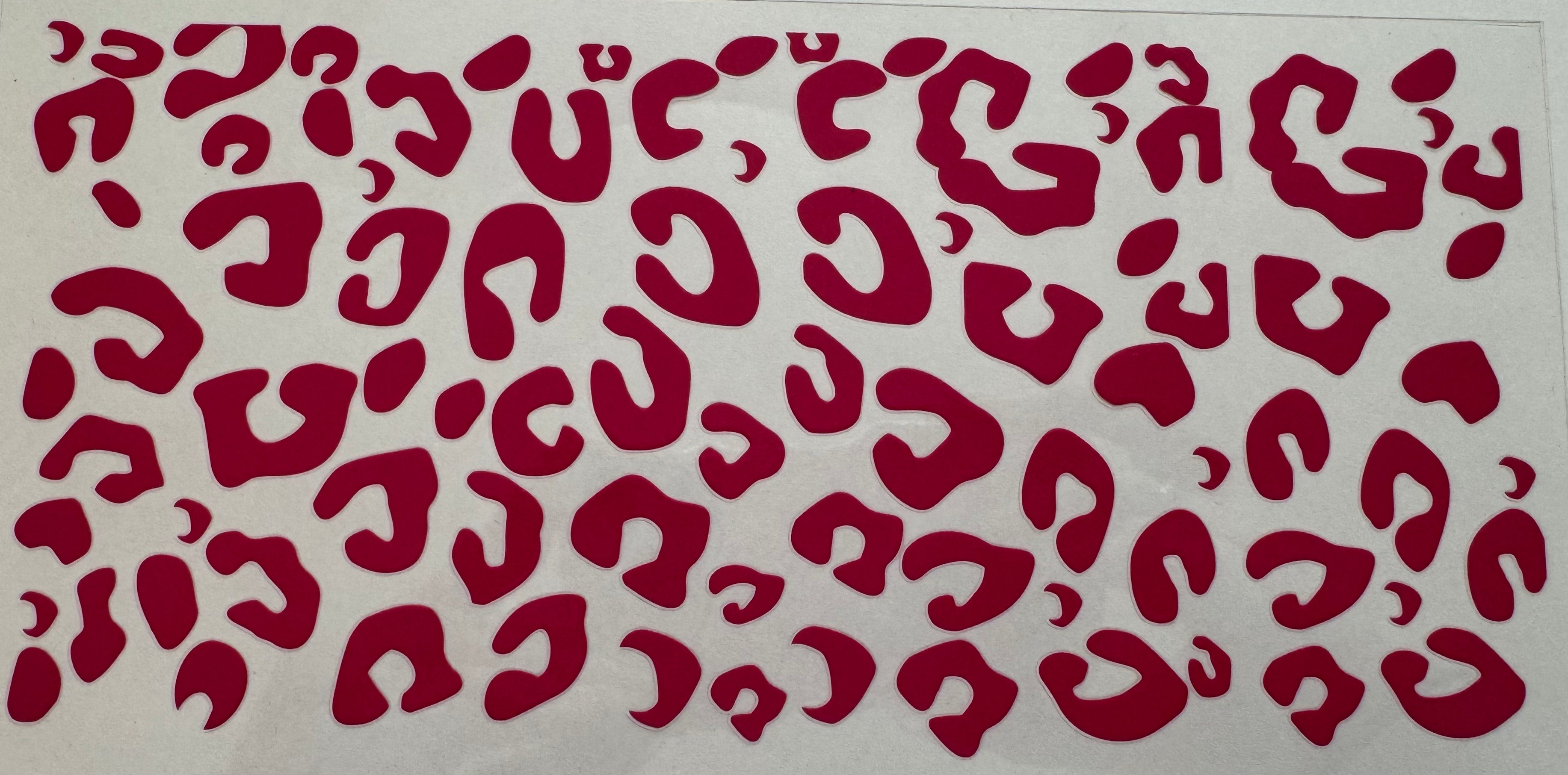 Pink Leopard Print 16oz Uv DTF Wrap