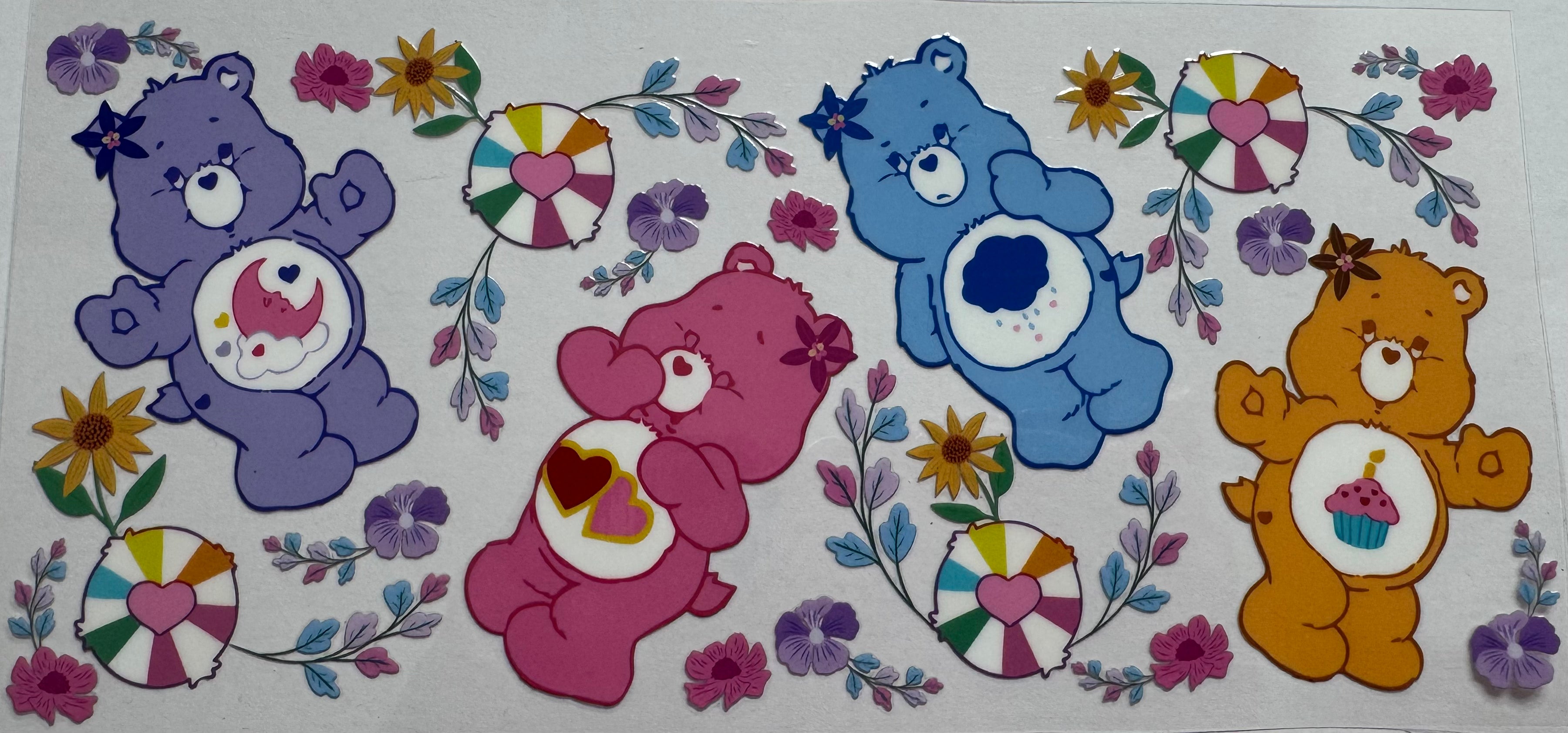 Care Bear 16oz Uv DTF Wrap