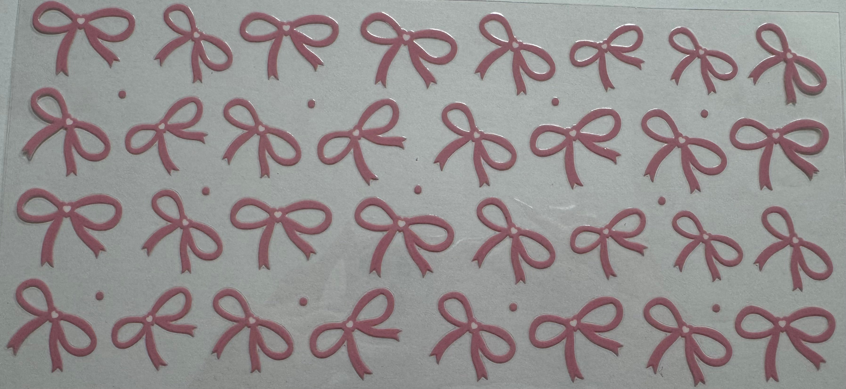 Mini Pink Bows 16oz Uv DTF Wrap