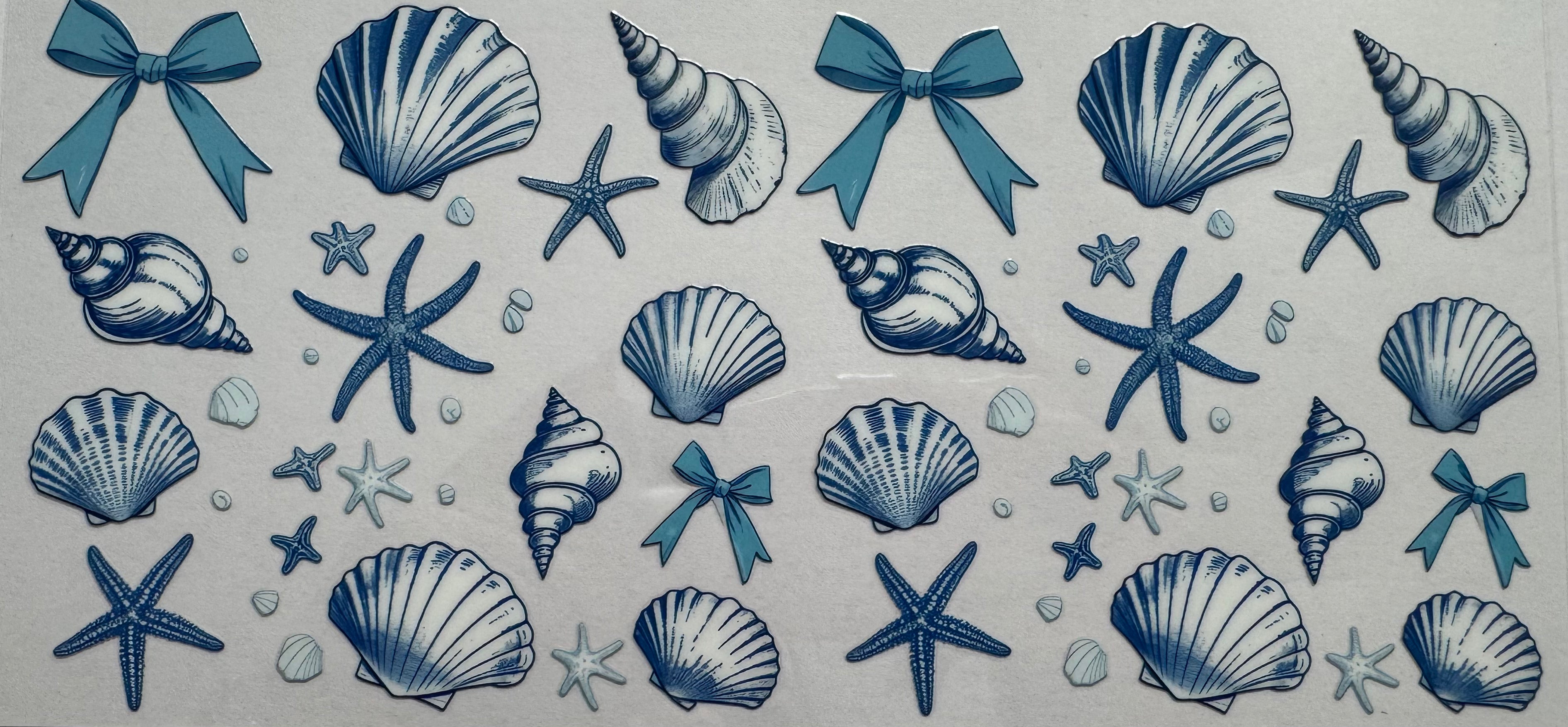 Shells and starfish 16oz Uv DTF Wrap