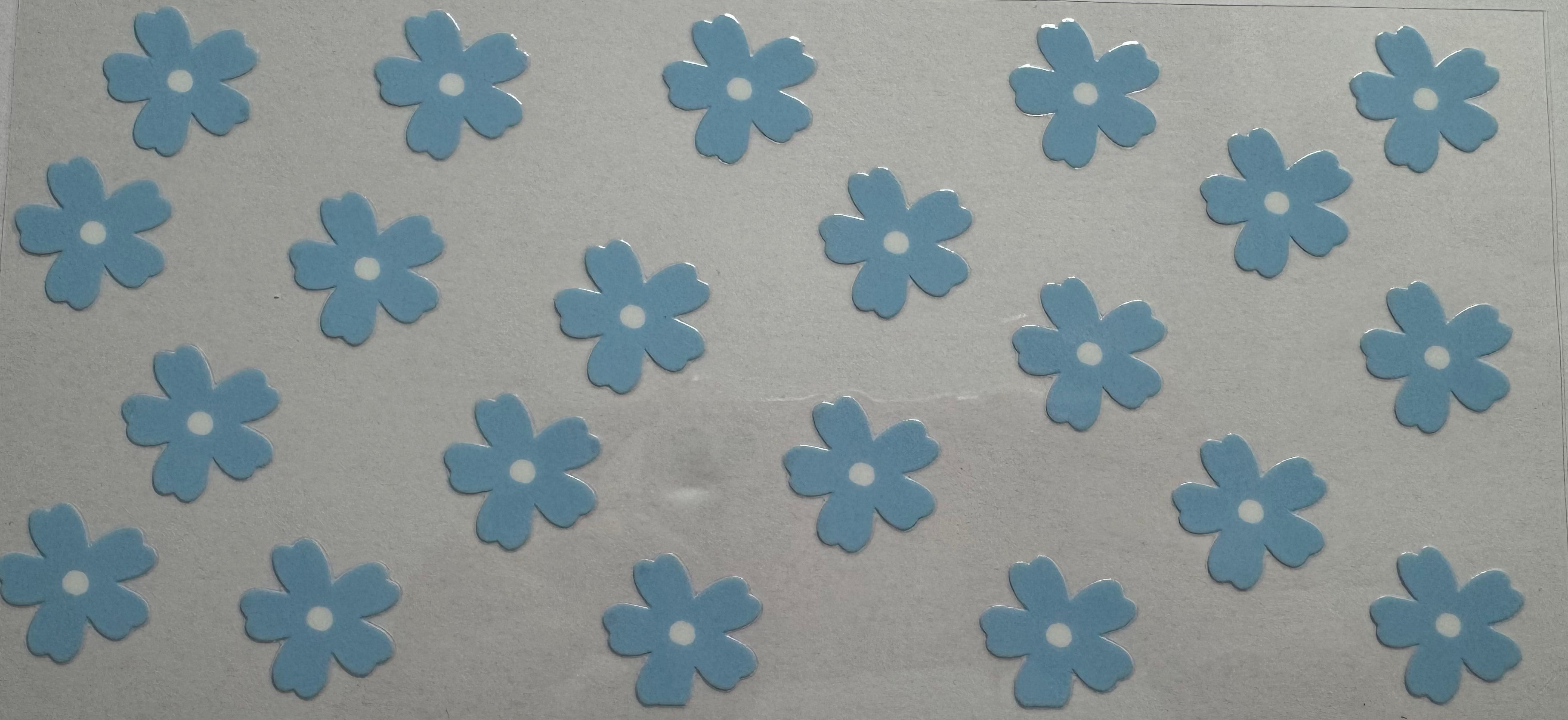 Blue Flowers 16oz Uv DTF Wrap