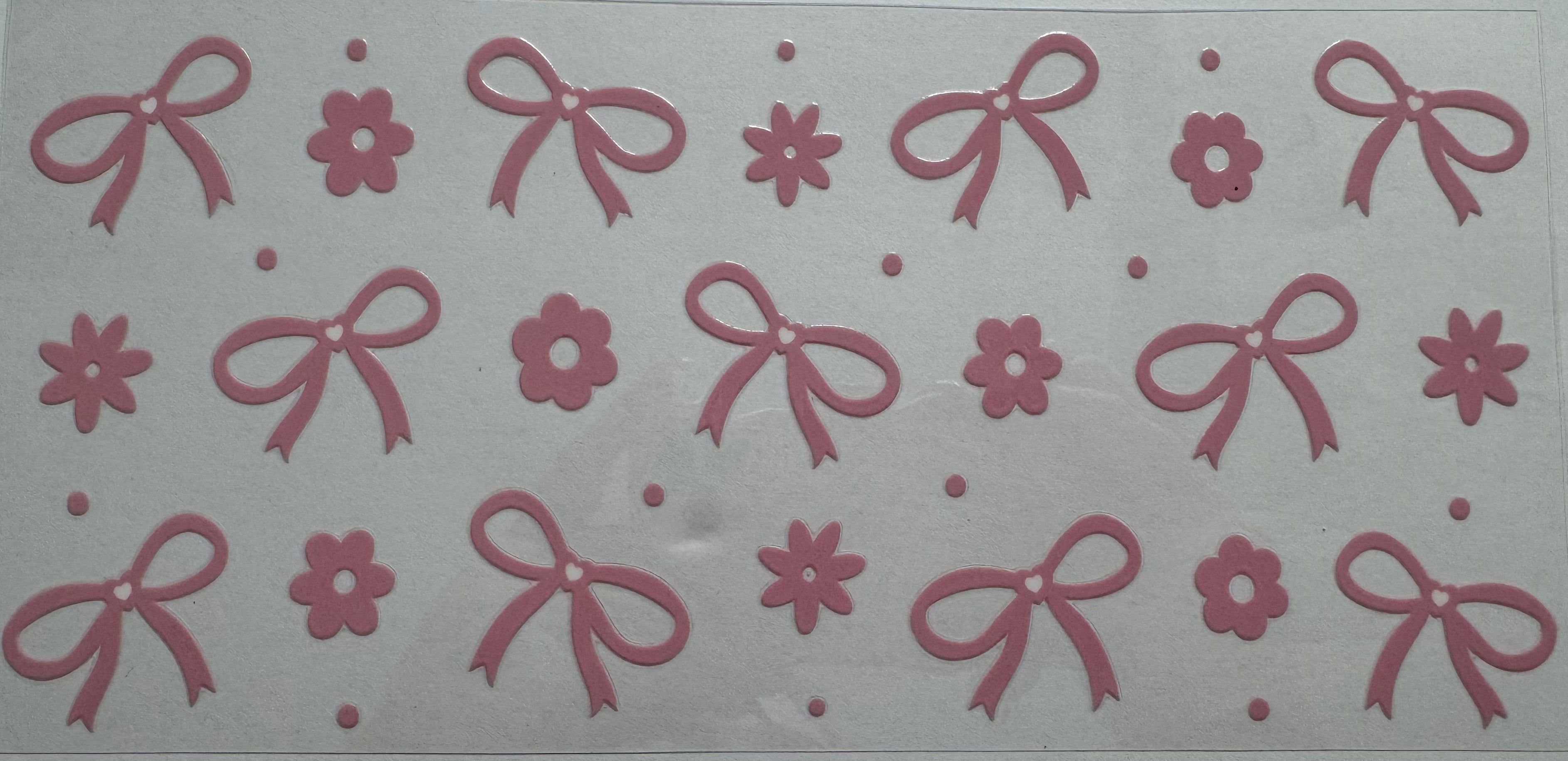 bows and flowers 16oz Uv DTF Wrap #2