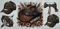 Brown cowboy hat 16oz Uv DTF Wrap