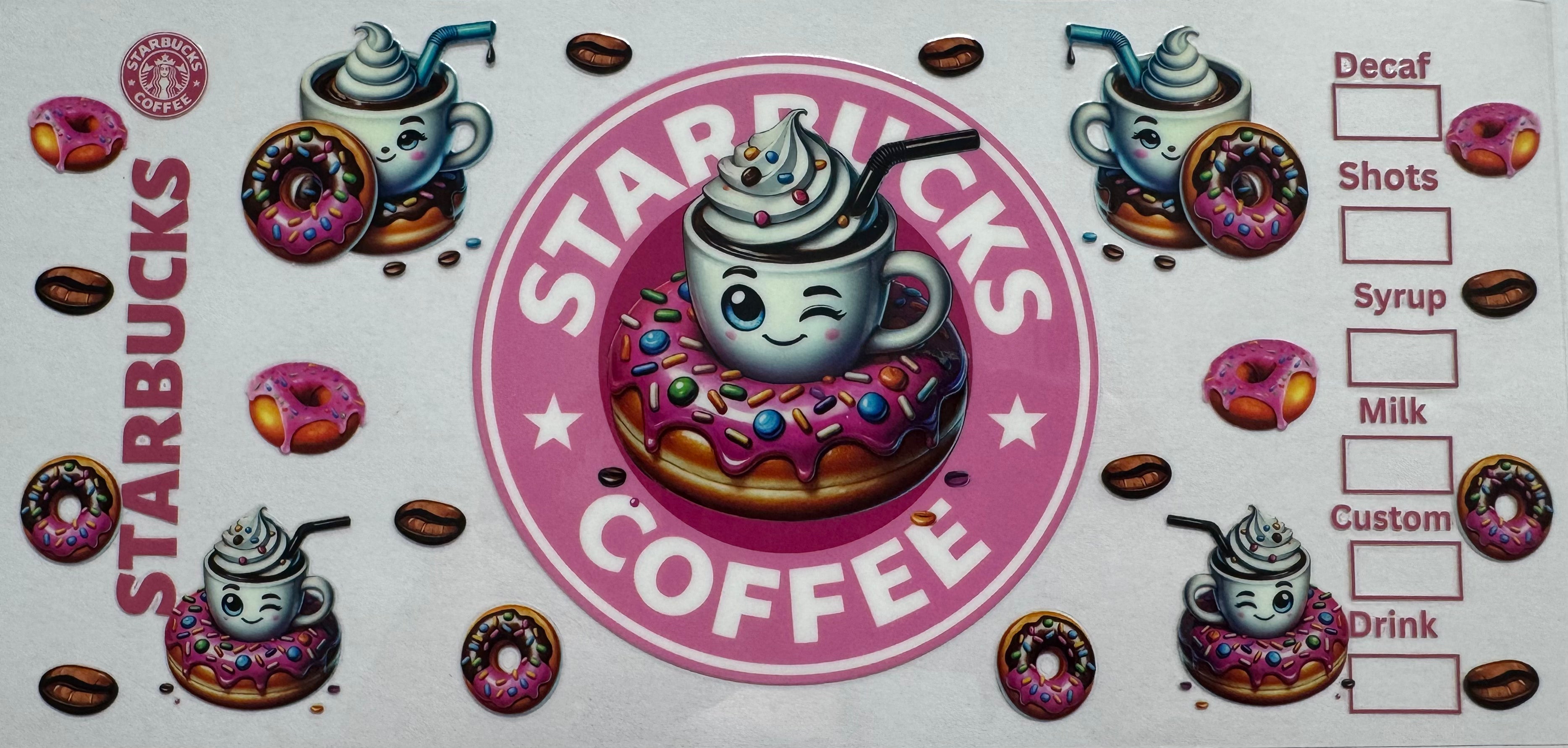 Starbucks coffee 16oz Uv DTF Wrap