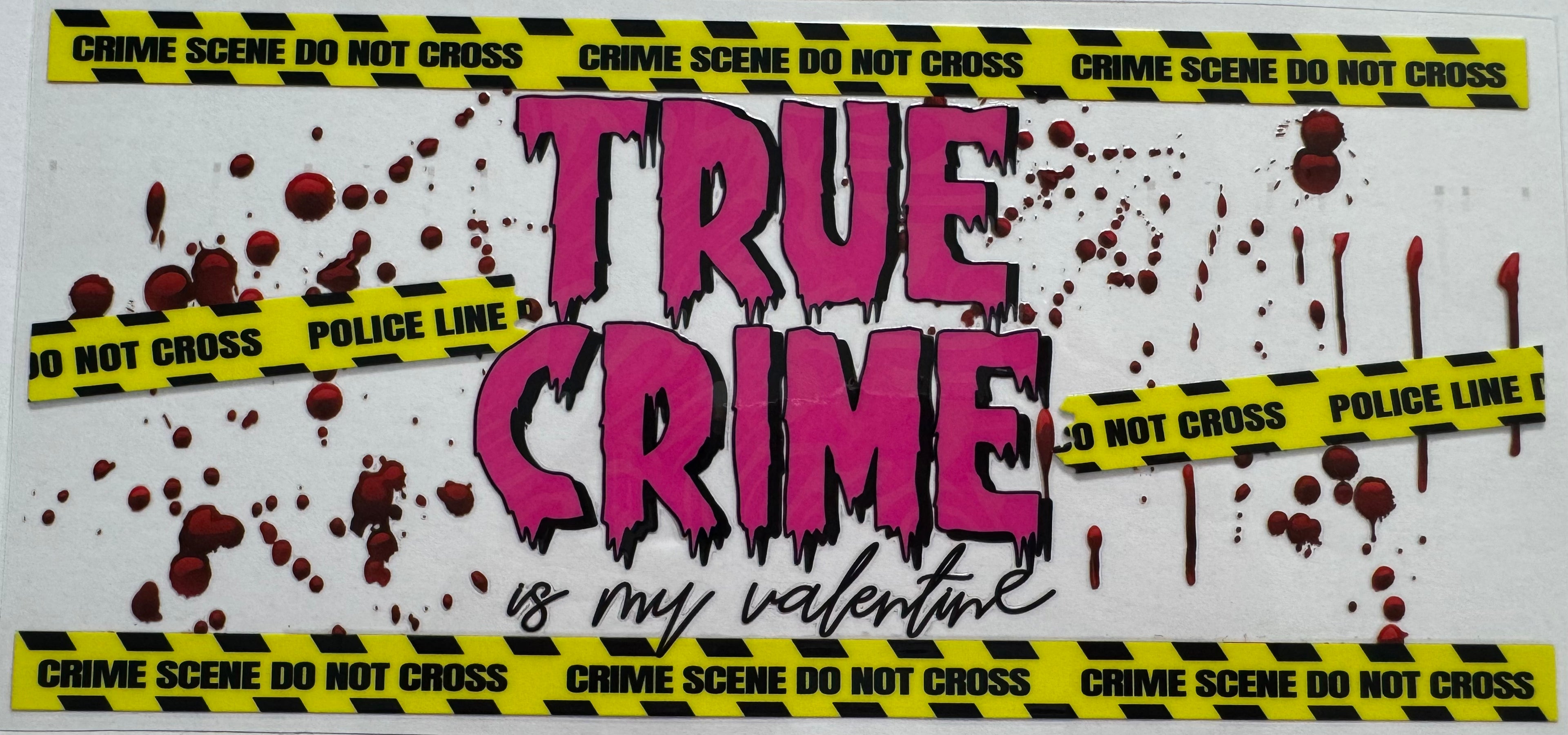 Pink True crime 16oz Uv DTF Wrap