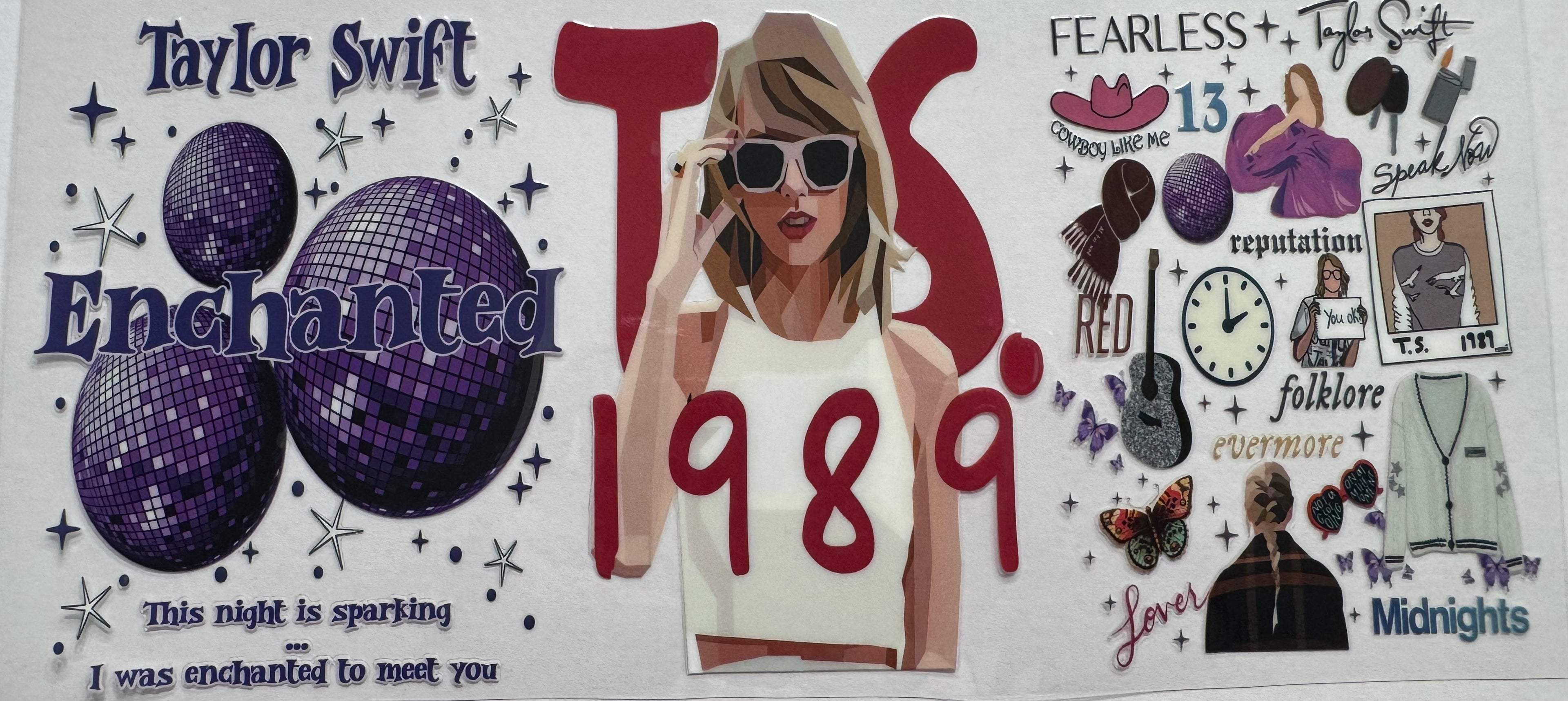 Taylor Swift 16oz Uv DTF Wrap