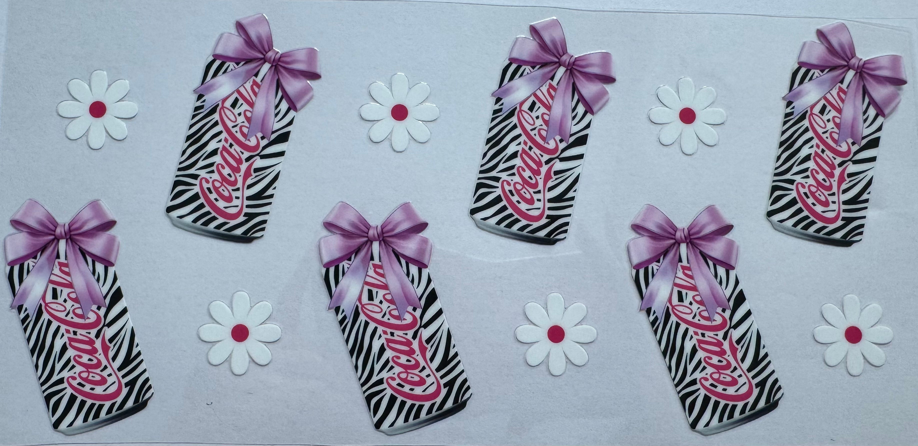 Zebra coke 16oz Uv DTF Wrap
