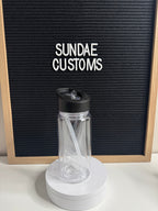 12oz Acrylic Kids Water Bottle Snow globe