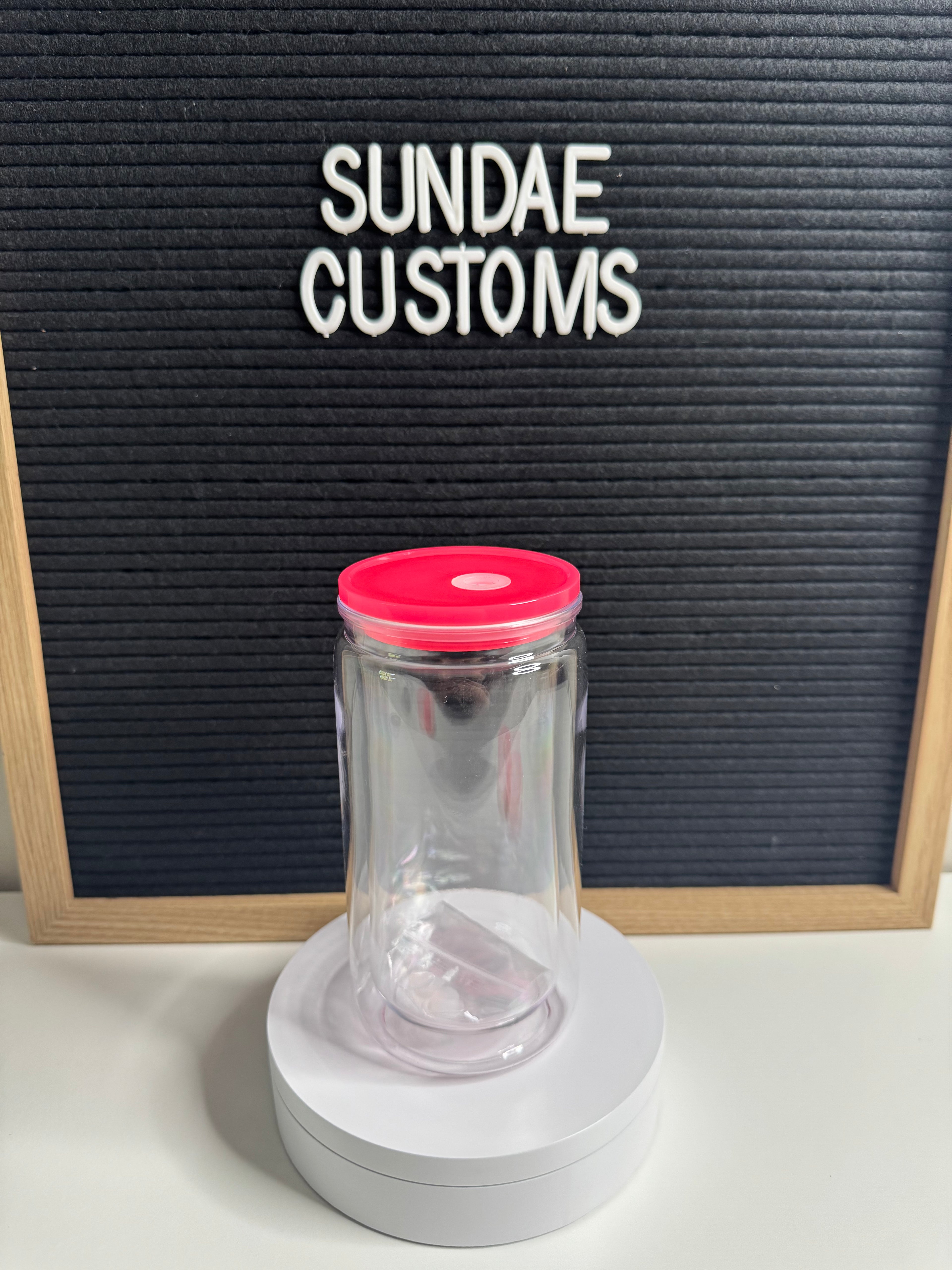 16oz Acrylic Snow Globe Tumbler