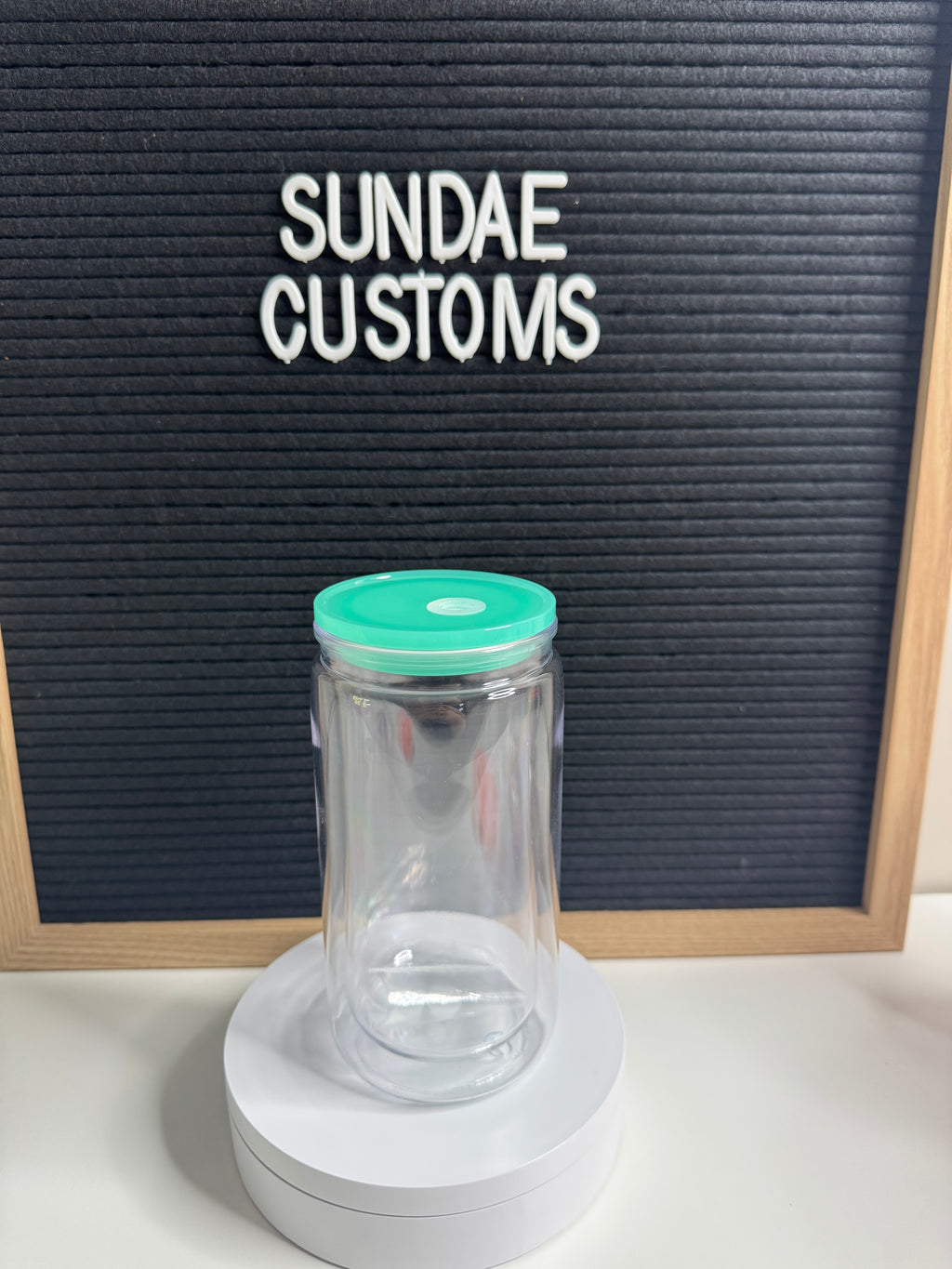 16oz Acrylic Snow Globe Tumbler