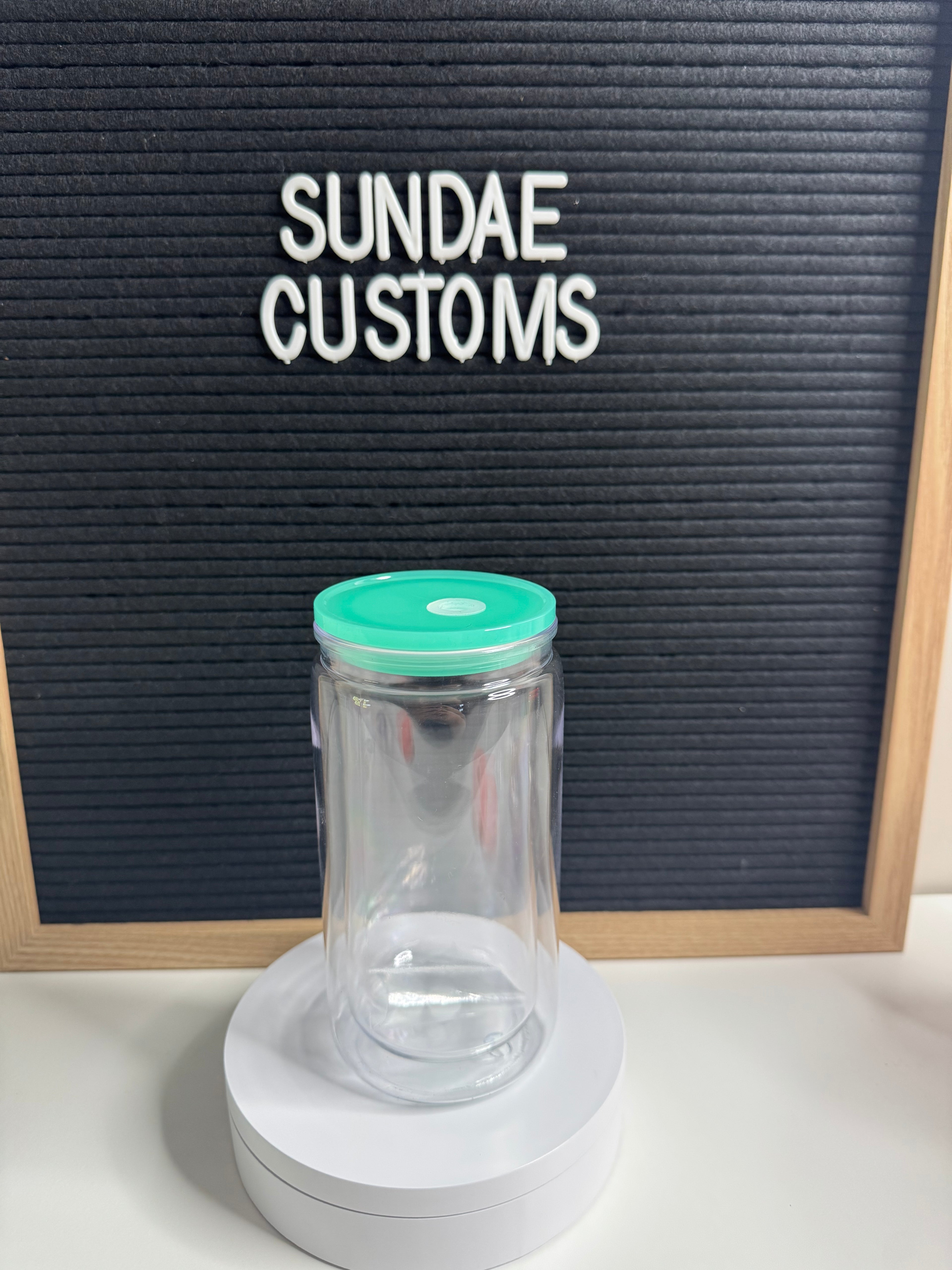 16oz Acrylic Snow Globe Tumbler