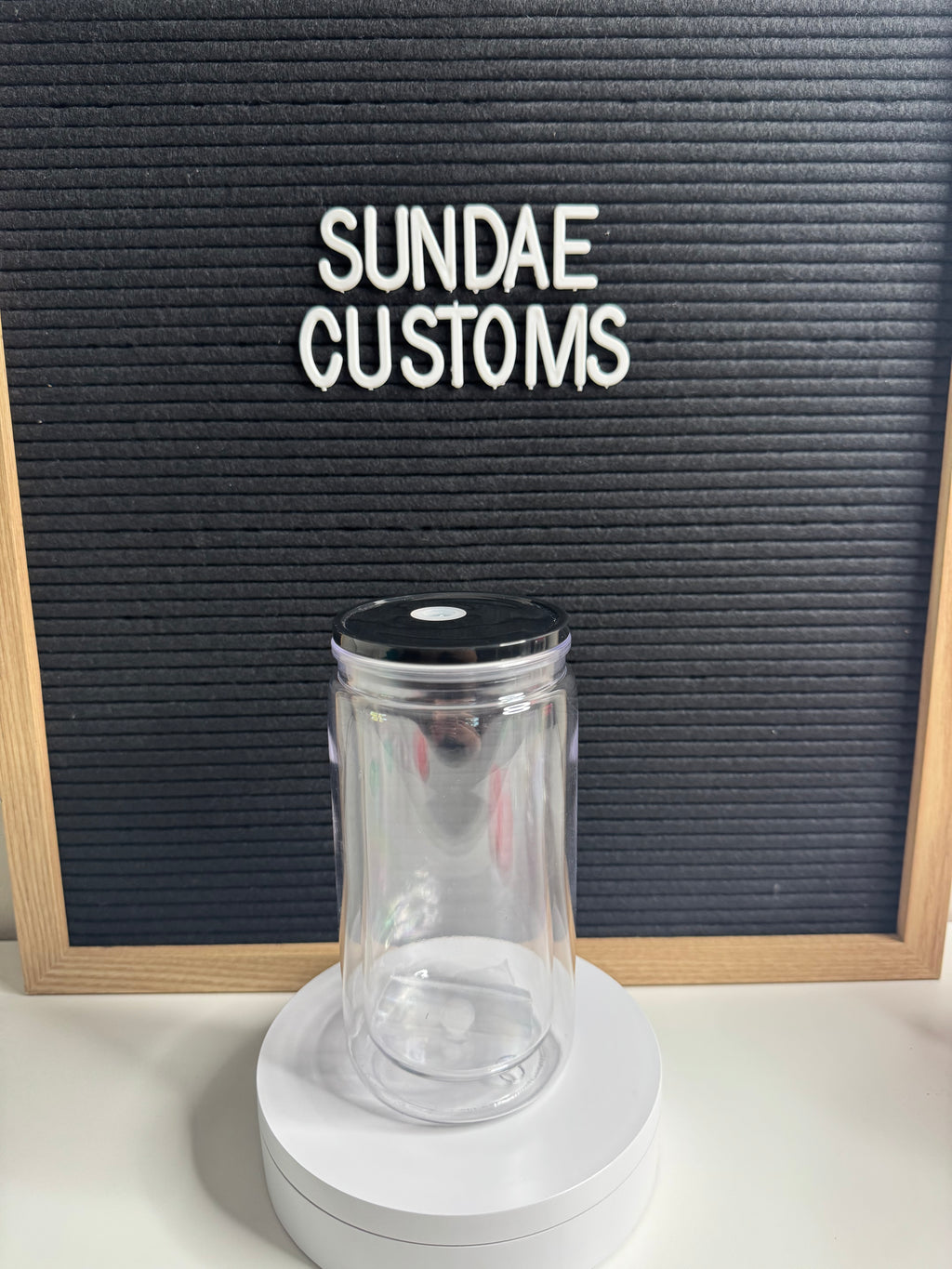 16oz Acrylic Snow Globe Tumbler