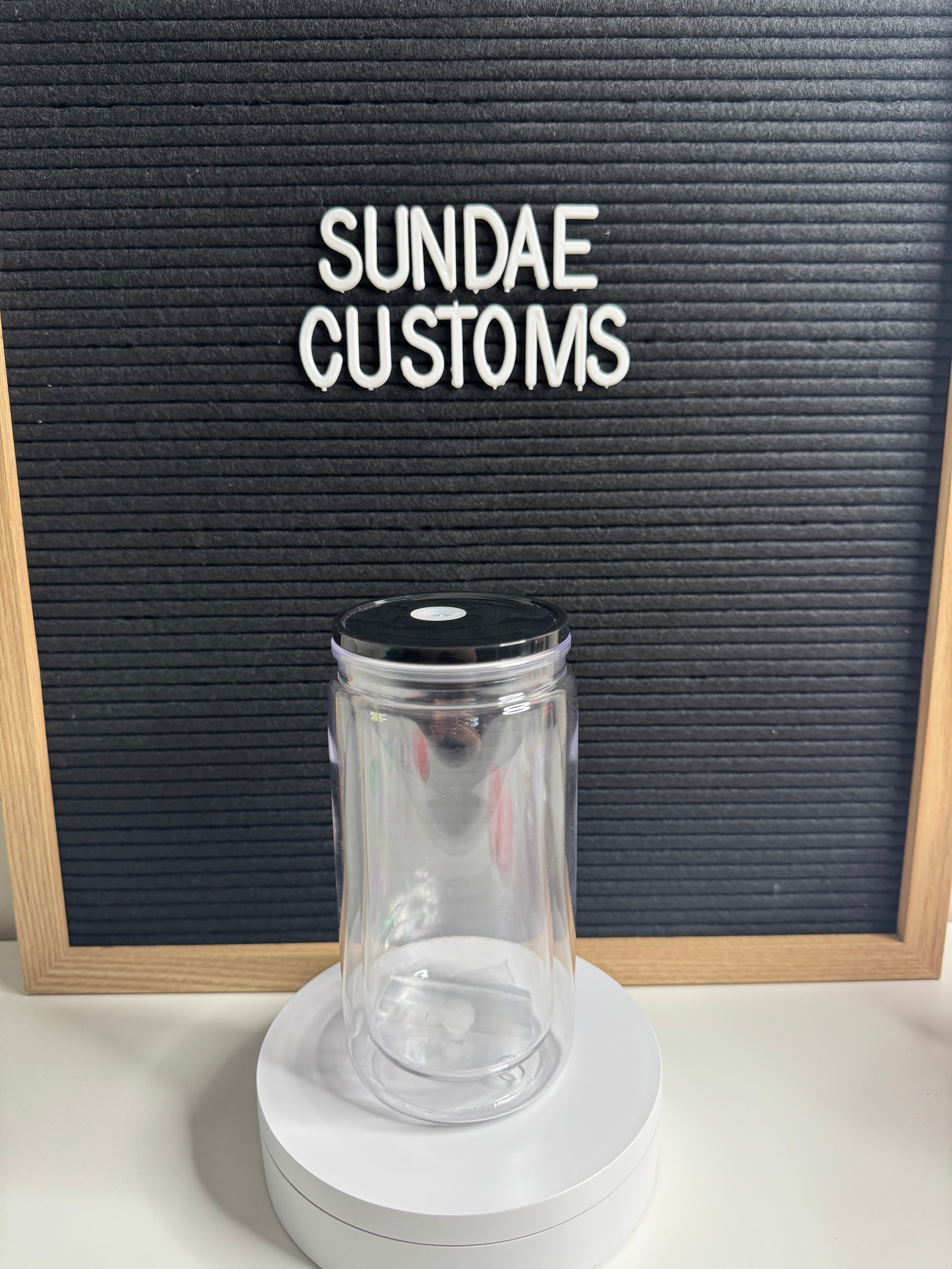 16oz Acrylic Snow Globe Tumbler