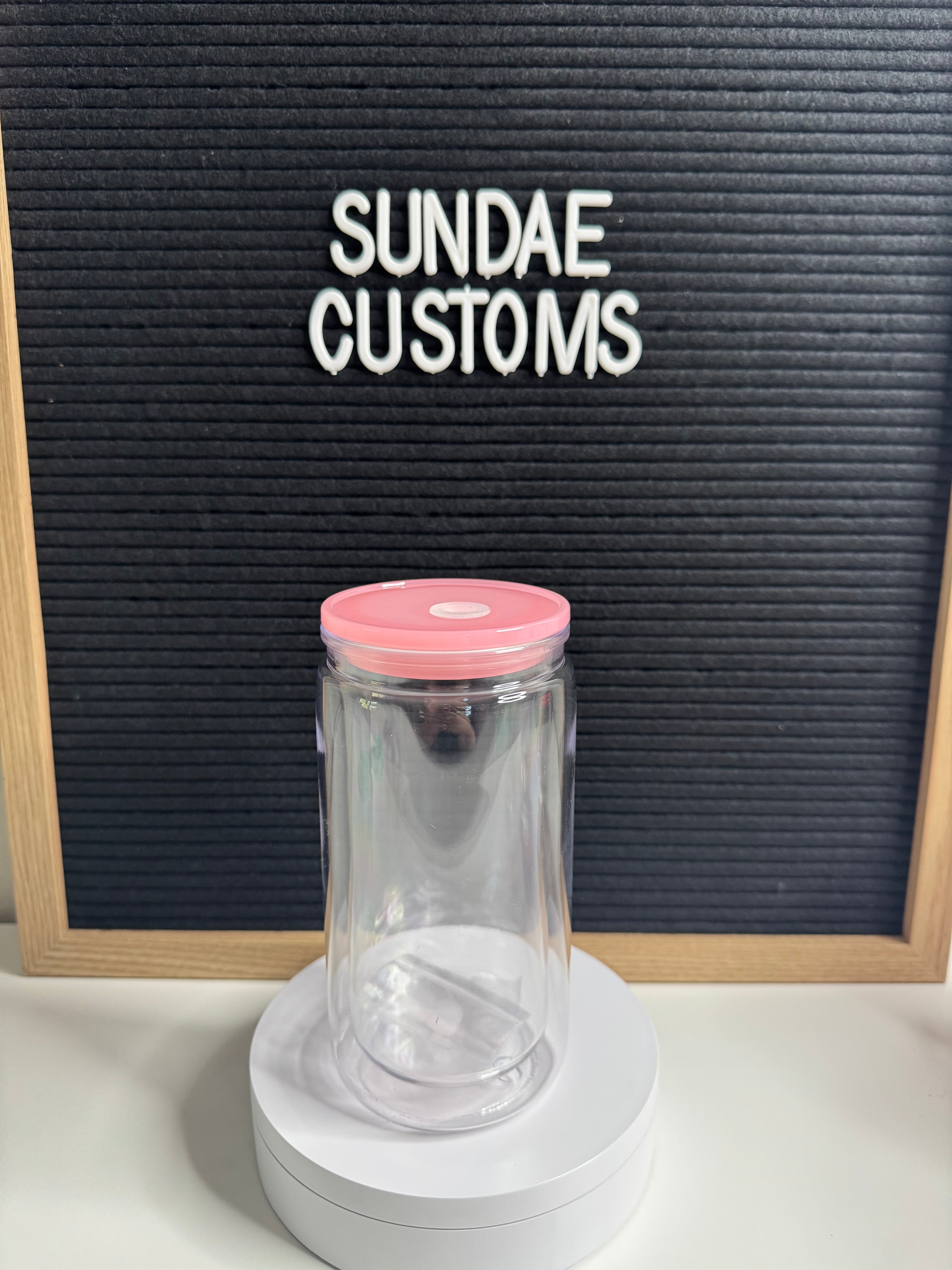 16oz Acrylic Snow Globe Tumbler