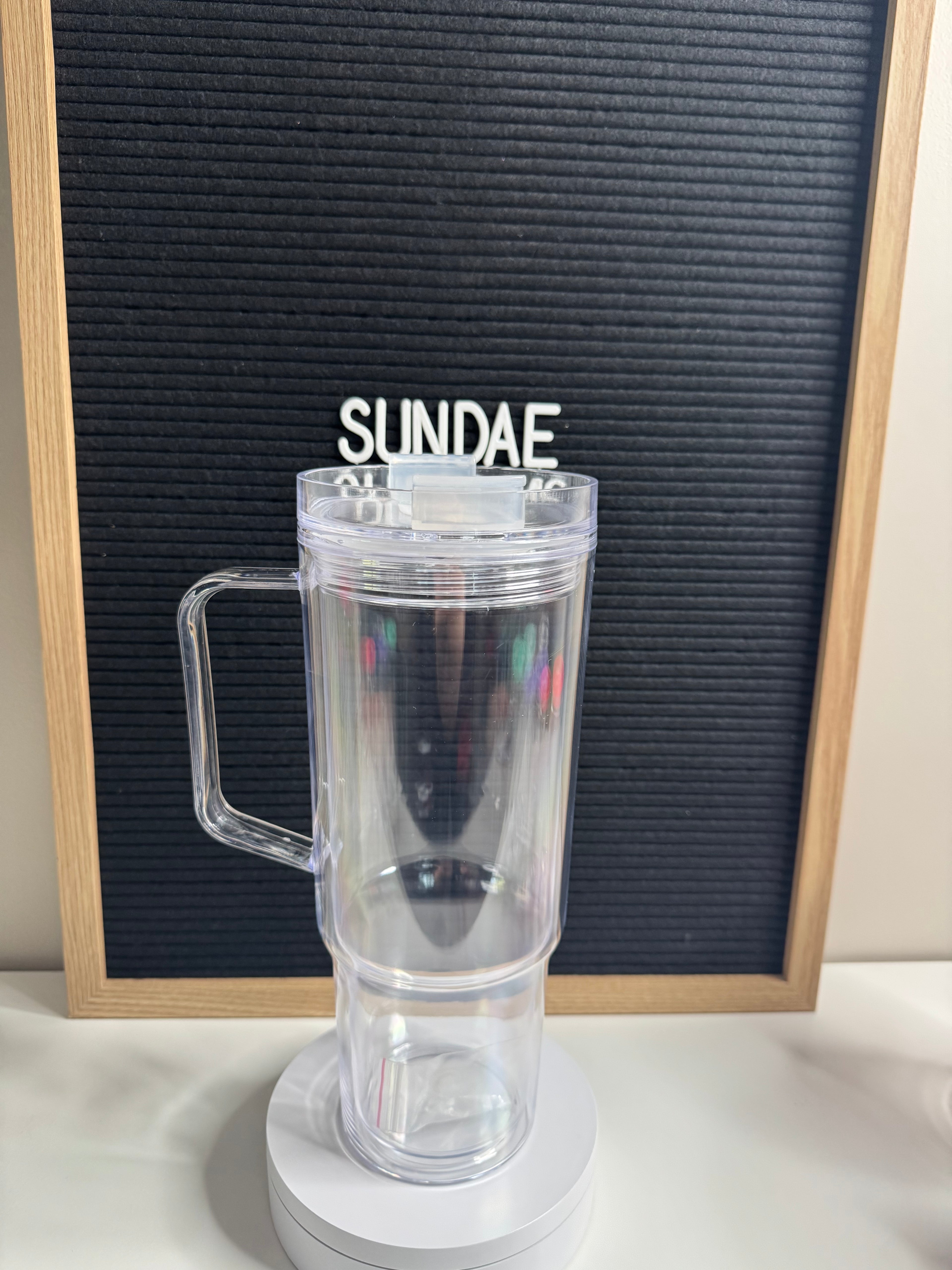 40oz Acrylic Snow Globe Tumbler