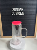 20oz Glass Snow Globe Handle ( No lava)