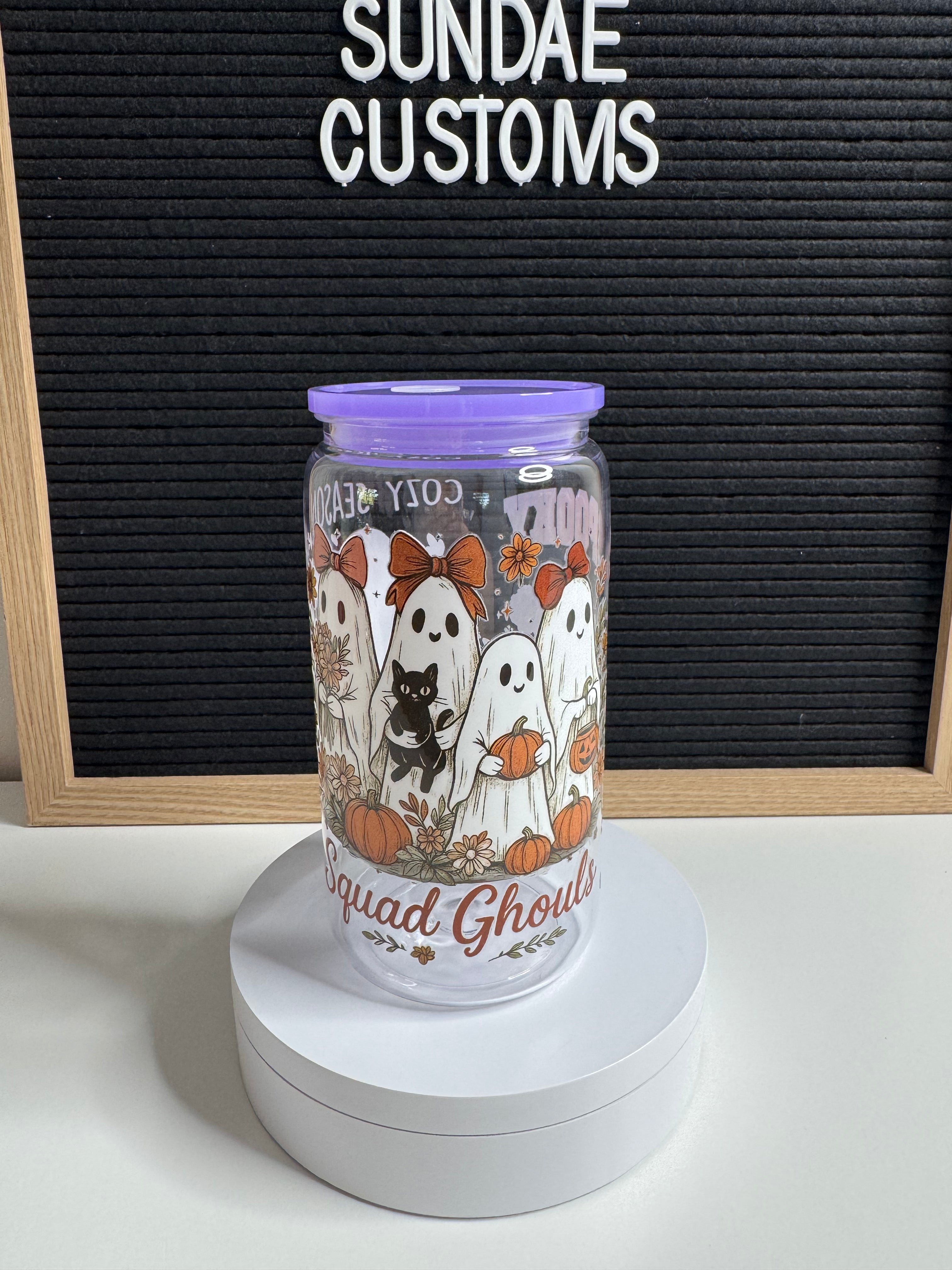 16oz Halloween acrylic pre made tumbler