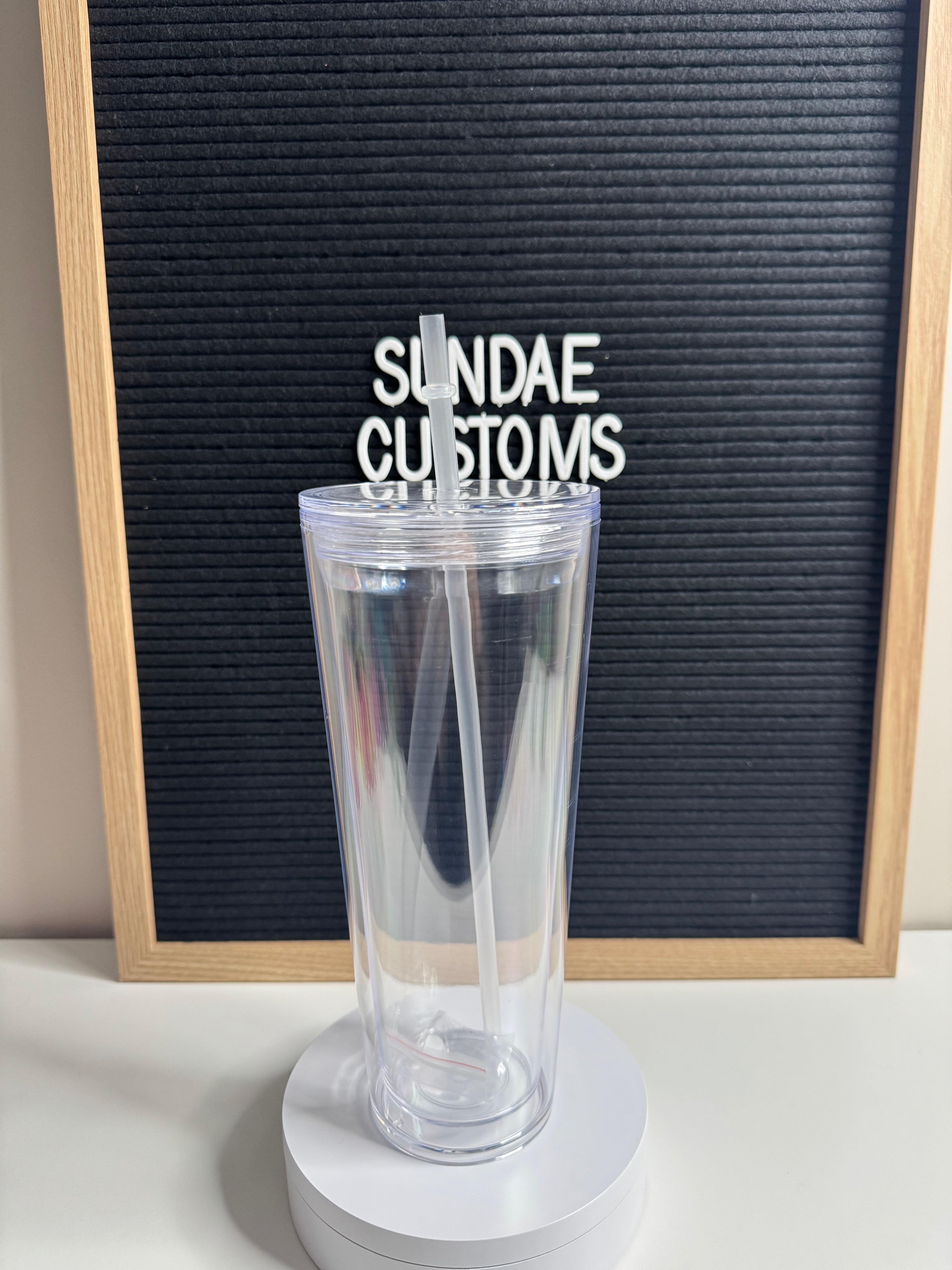 24oz Acrylic Stadium snow globe Tumbler