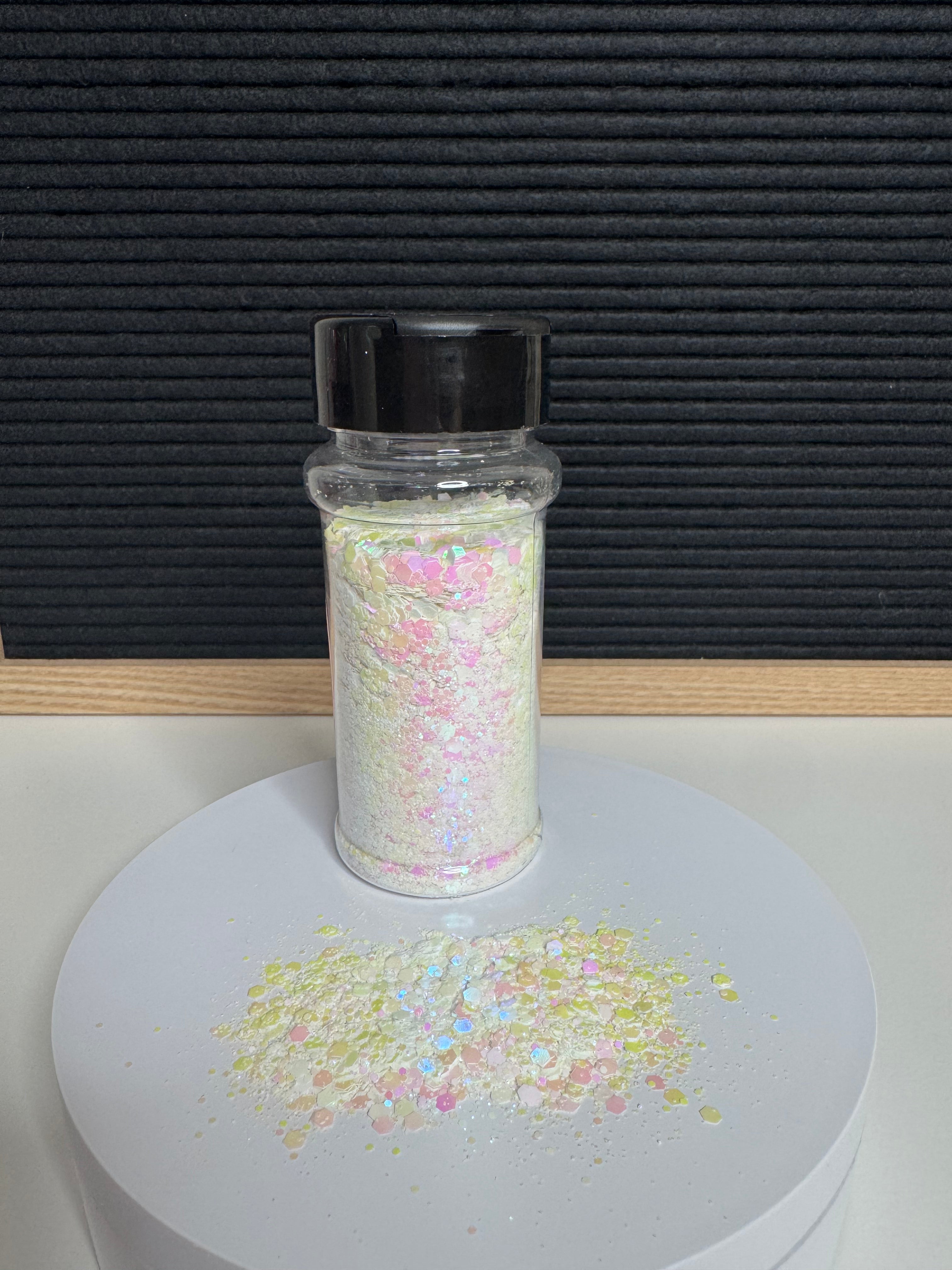 Pearl White 50g bottle chunky glitter