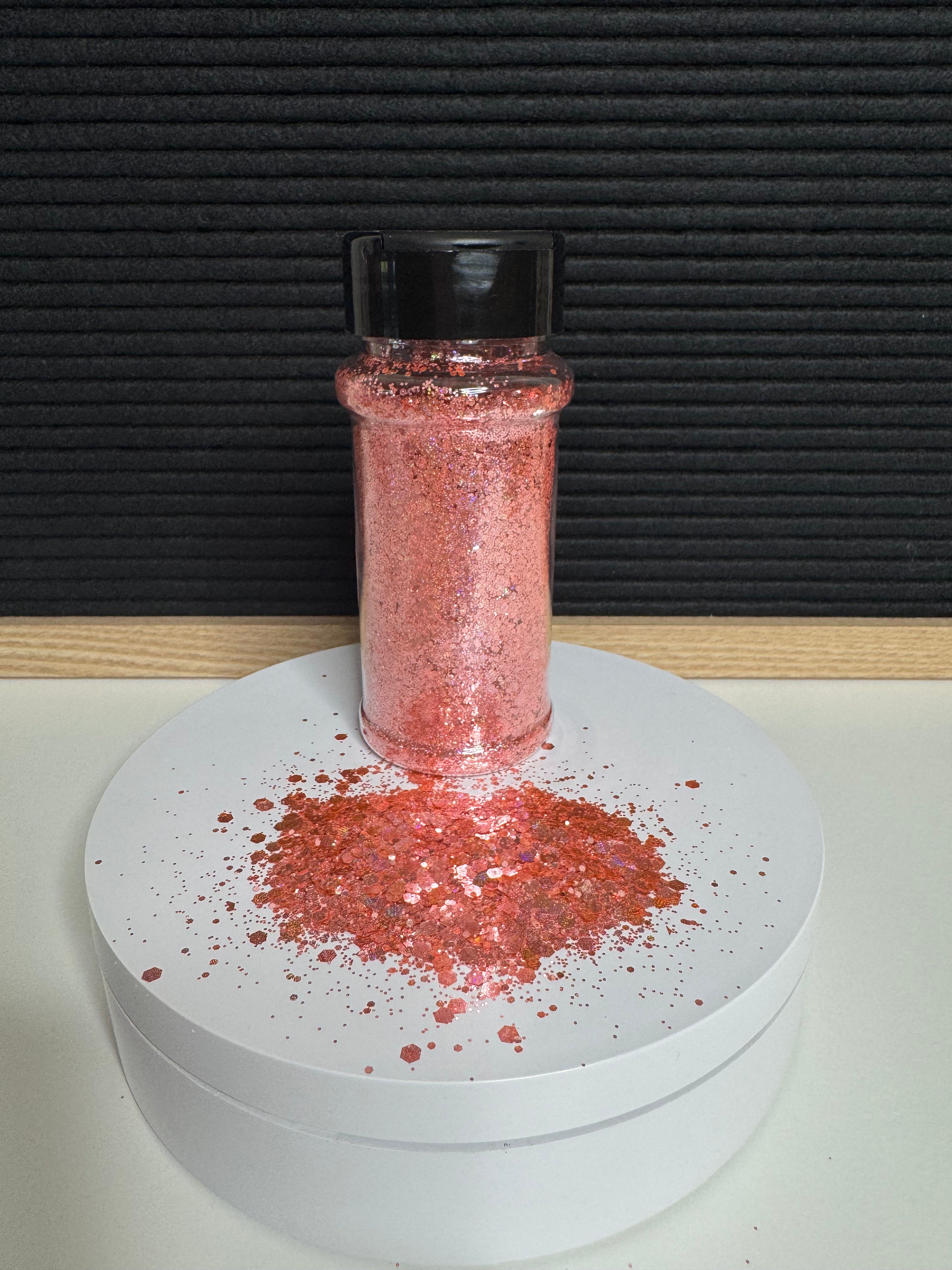 Rose Pink 50g bottle chunky glitter