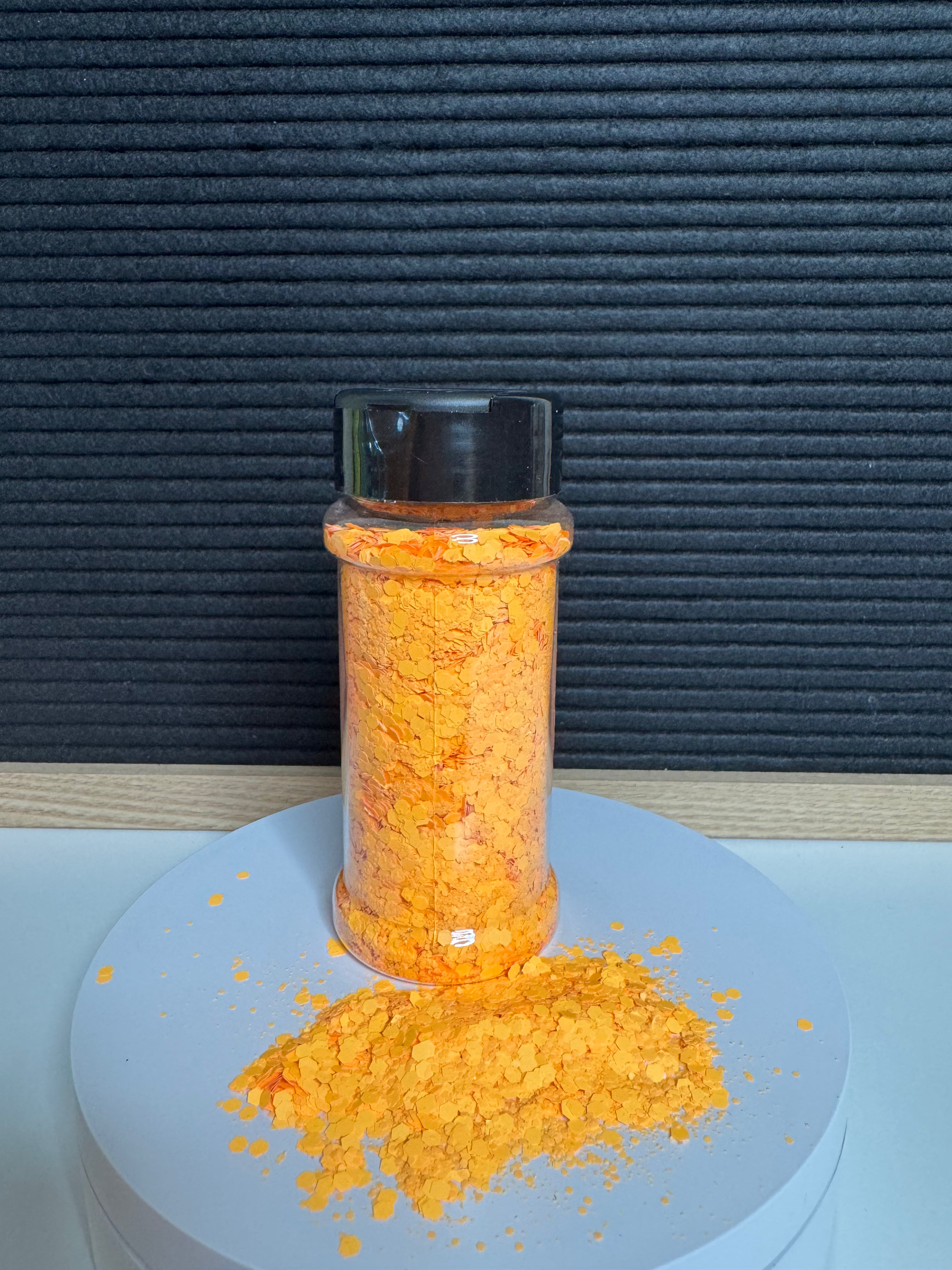 Orange Sherbet 50g bottle chunky glitter