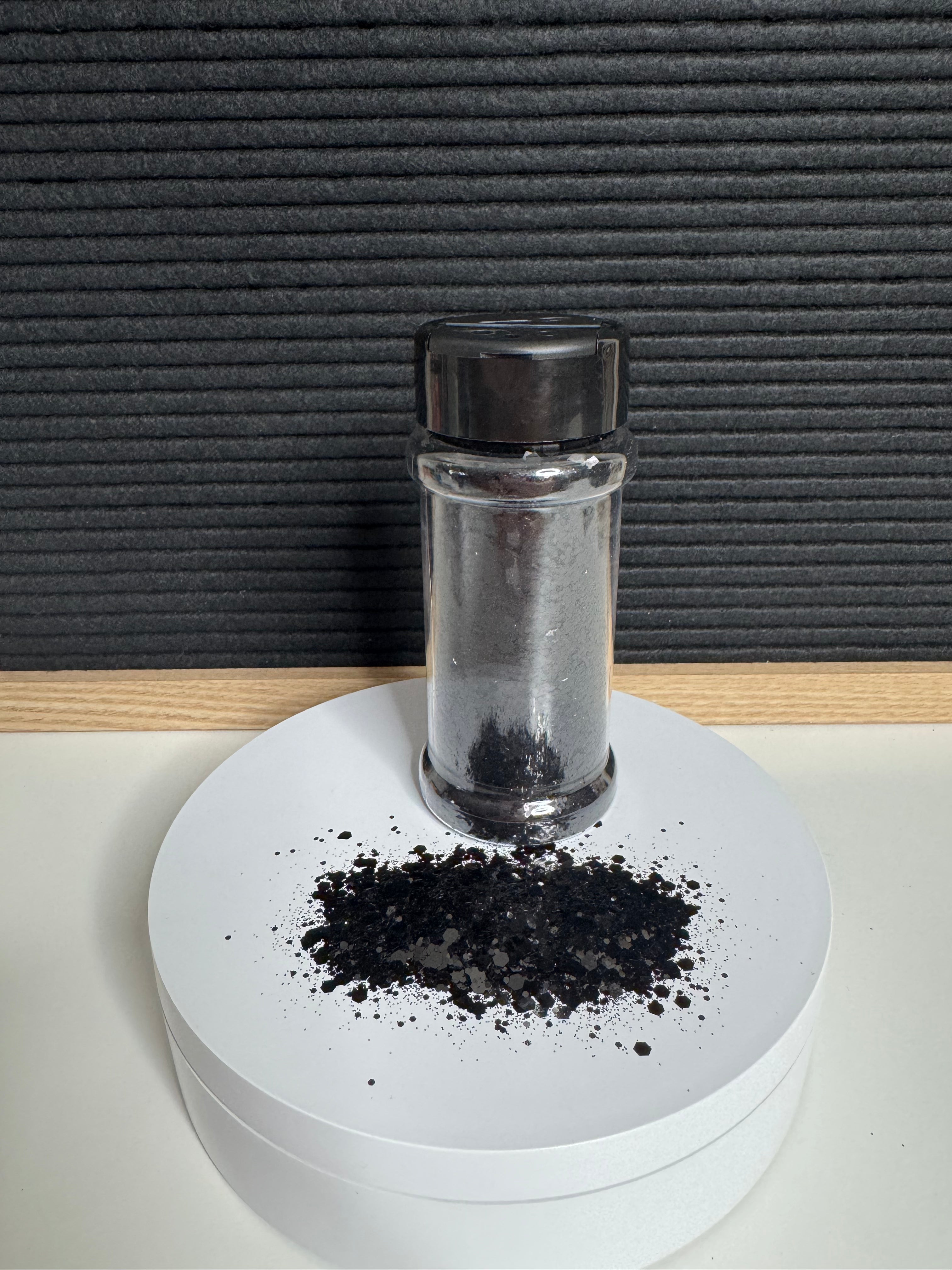 Harley Black 50g bottle chunky glitter