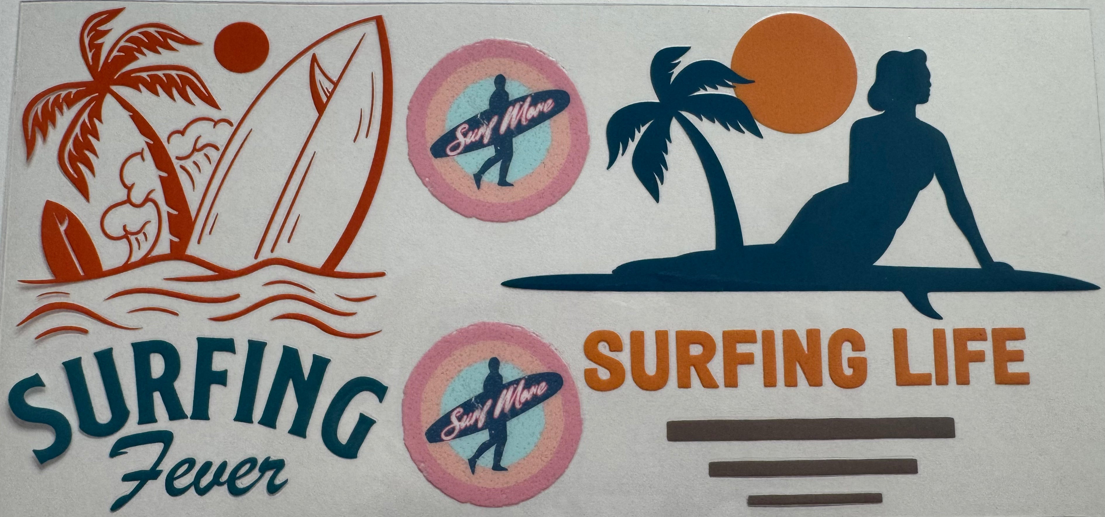 Surfing 16oz Uv DTF Wrap