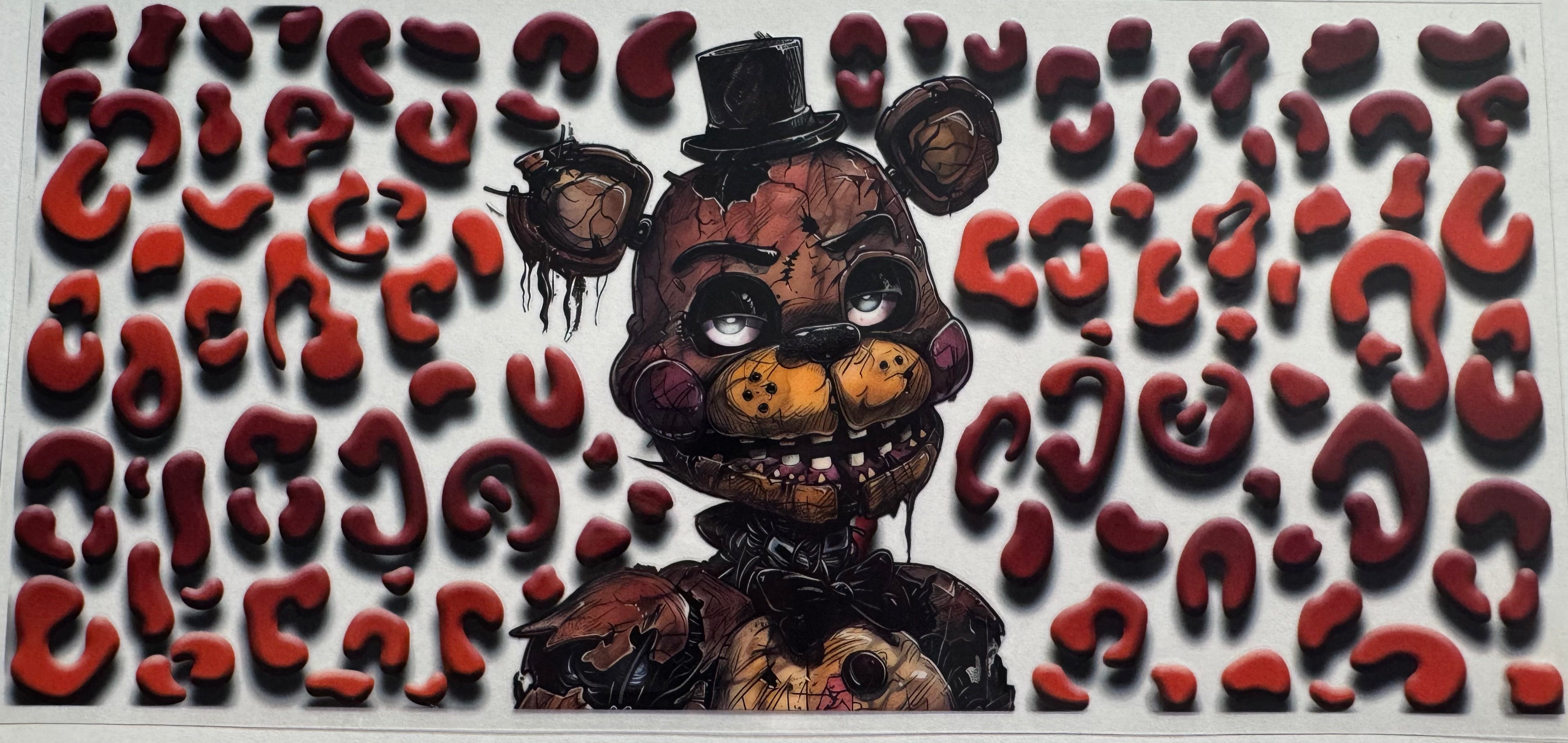 Freddy Fazbear 16oz Uv DTF Wrap