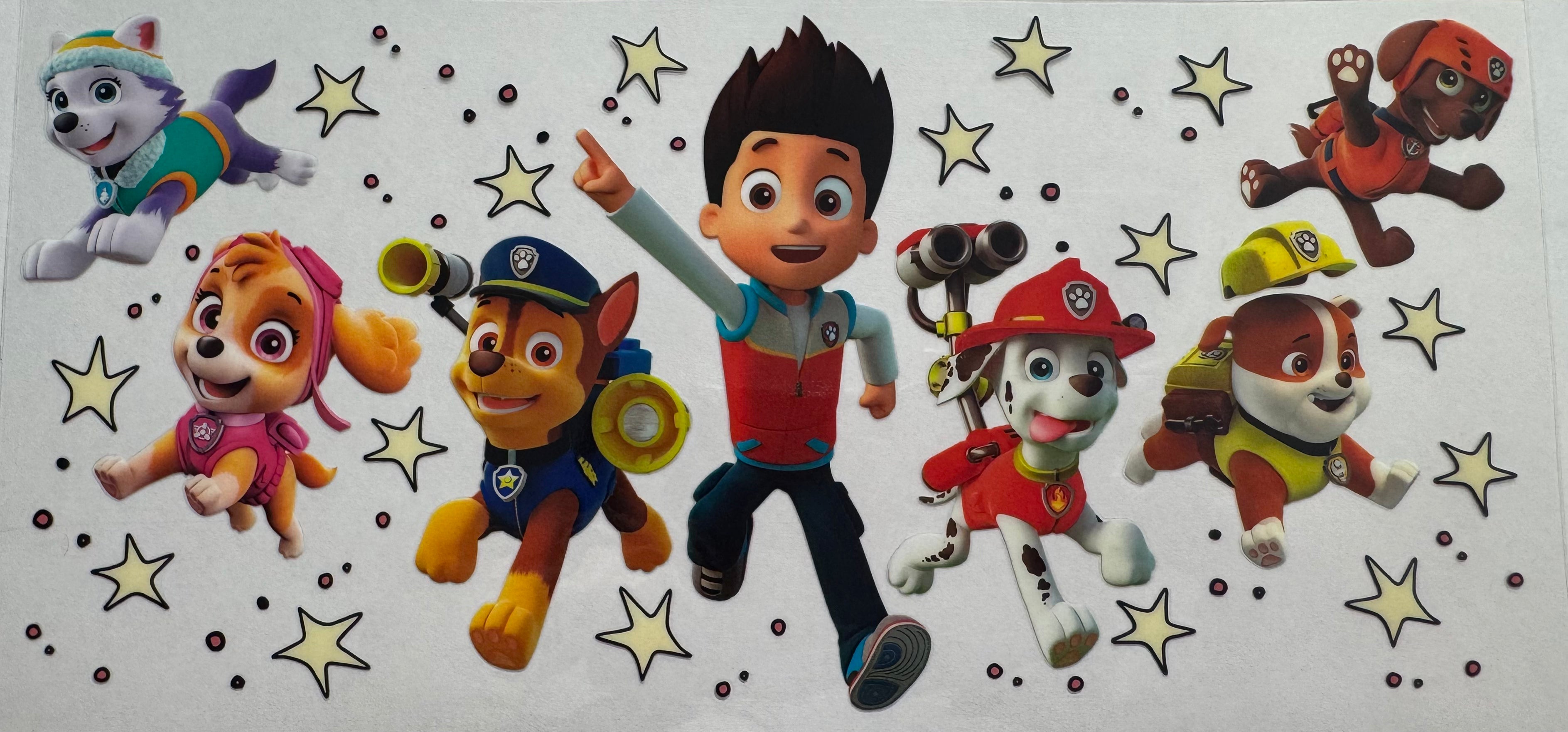 Paw Patrol 16oz Uv DTF Wrap