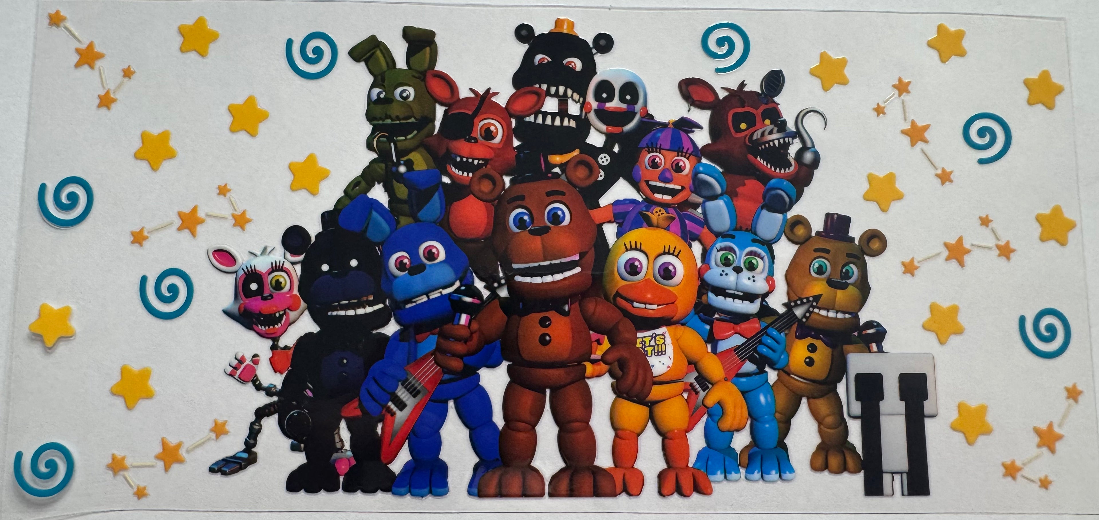 Five nights of Freddie's 16oz Uv DTF Wrap