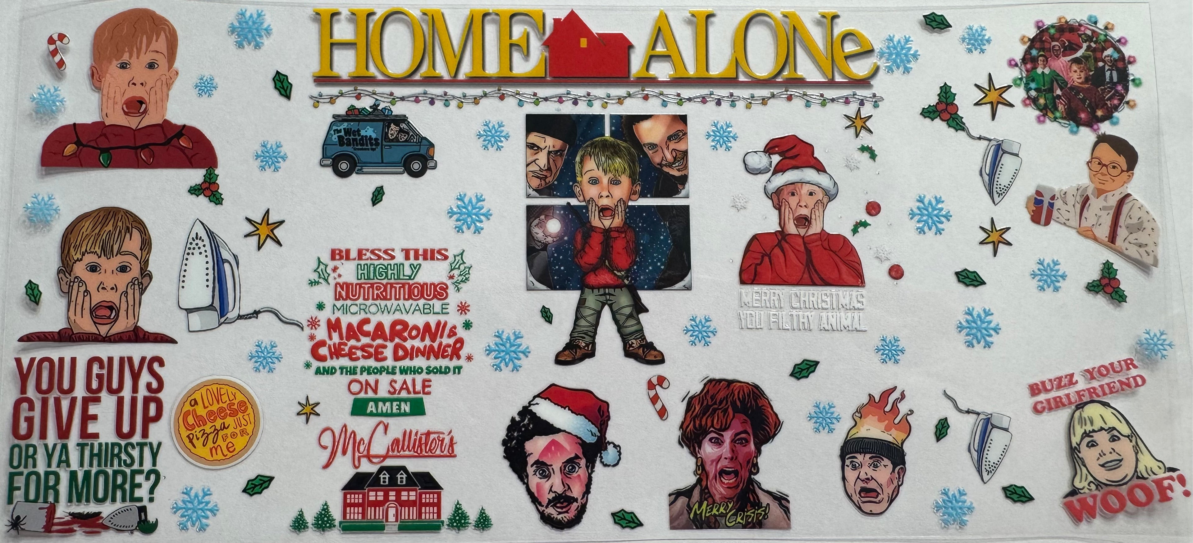 Home Alone 16oz Uv DTF Wrap