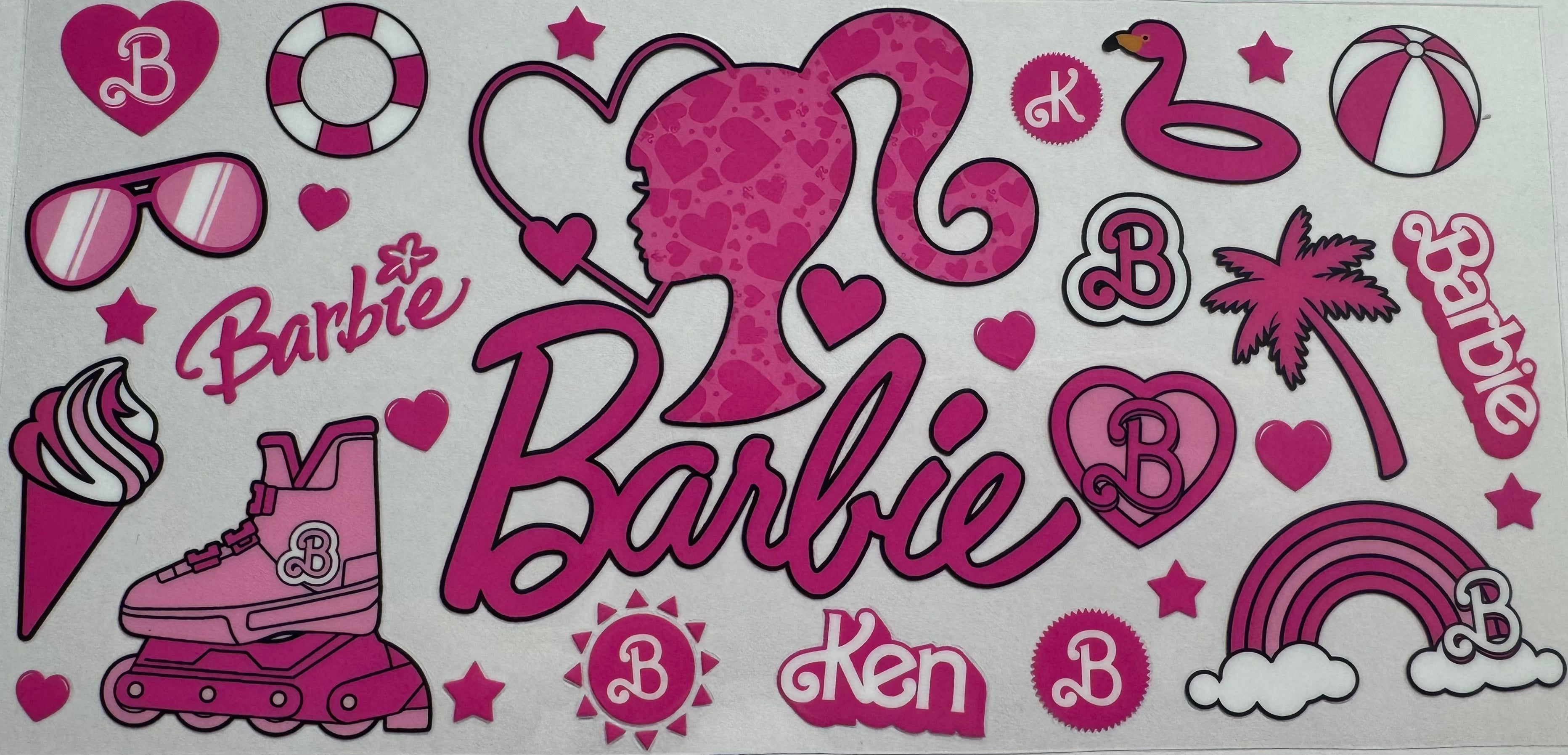 Barbie 16oz Uv DTF Wrap #2