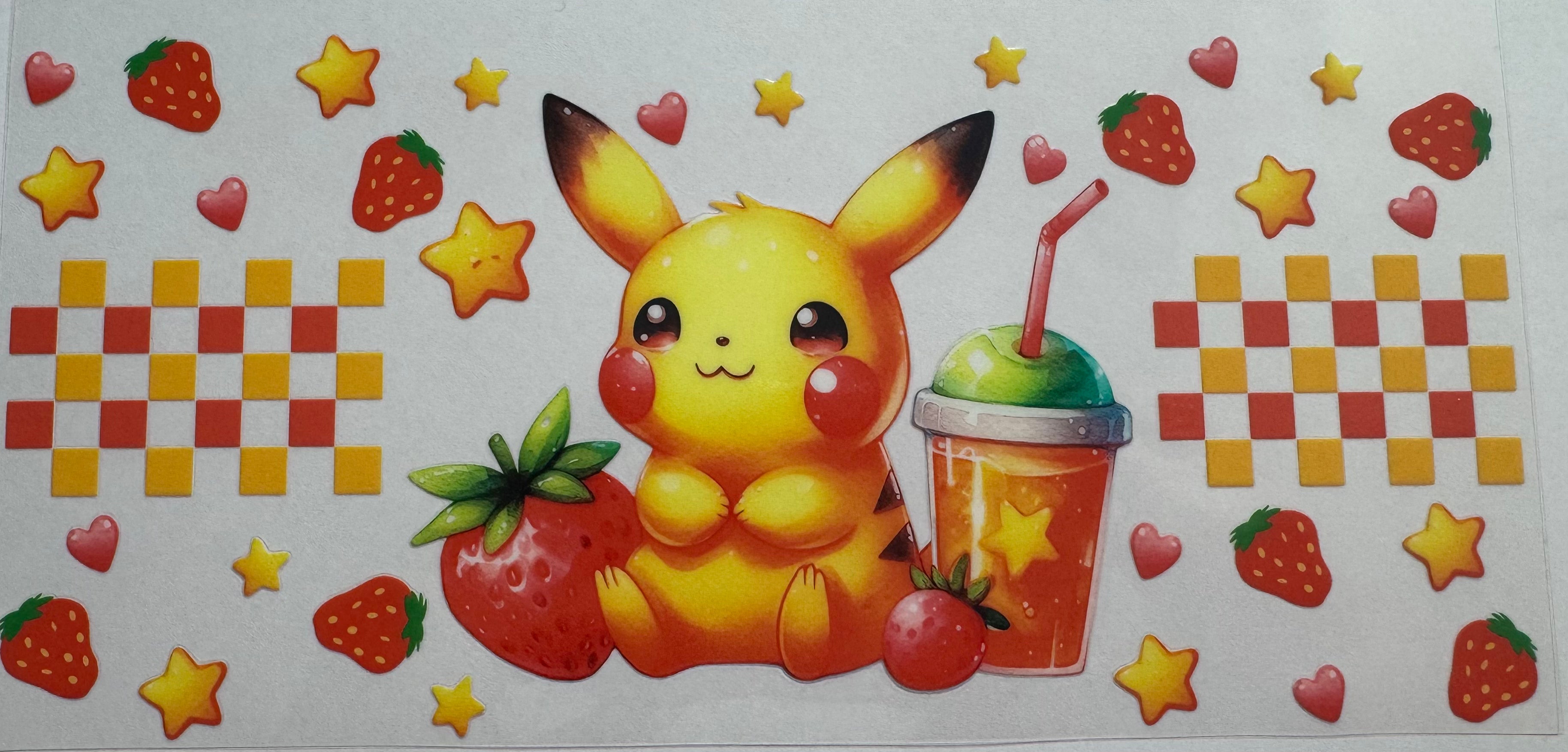 Pikachu 16oz Uv DTF Wrap