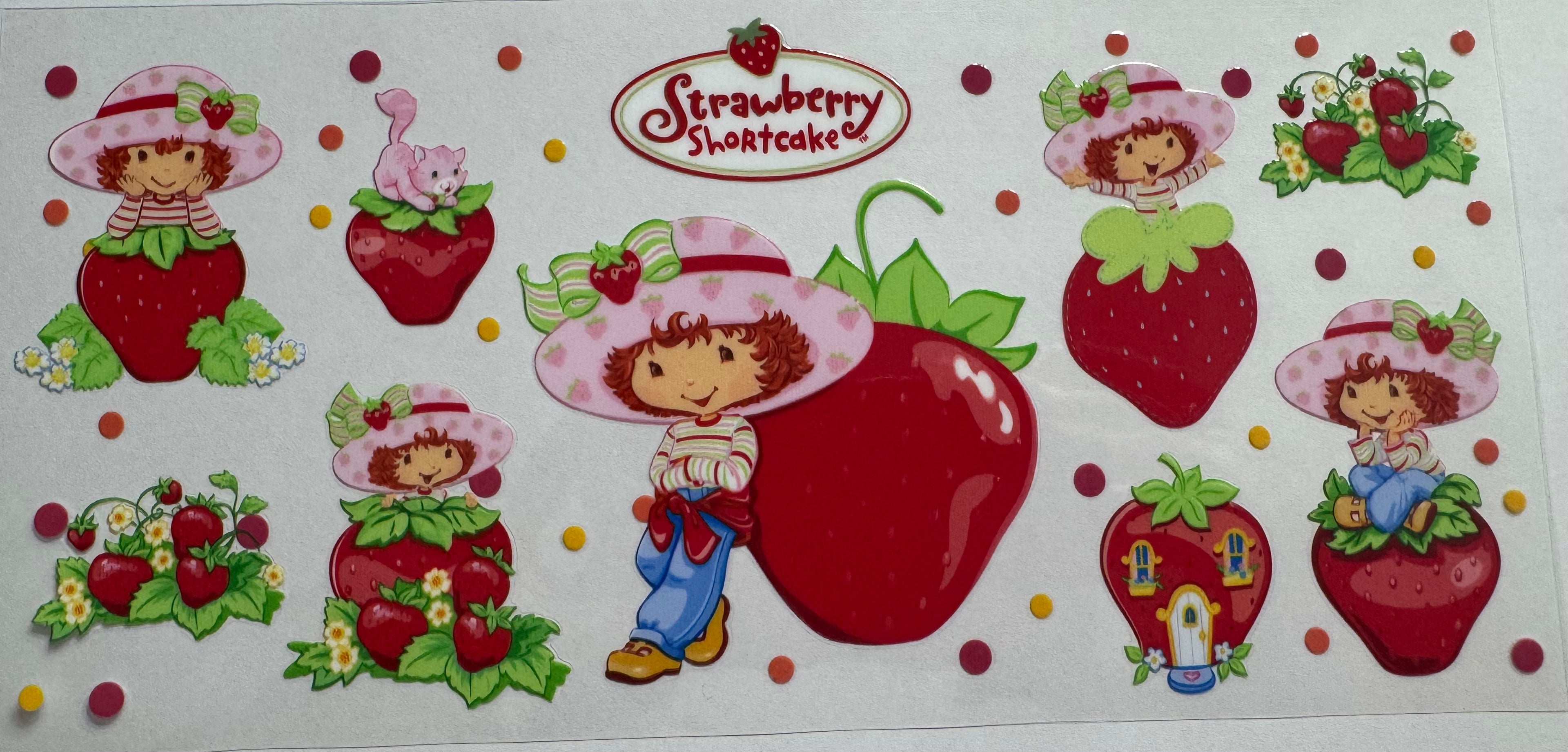 Strawberry Shortcake 16oz Uv DTF Wrap
