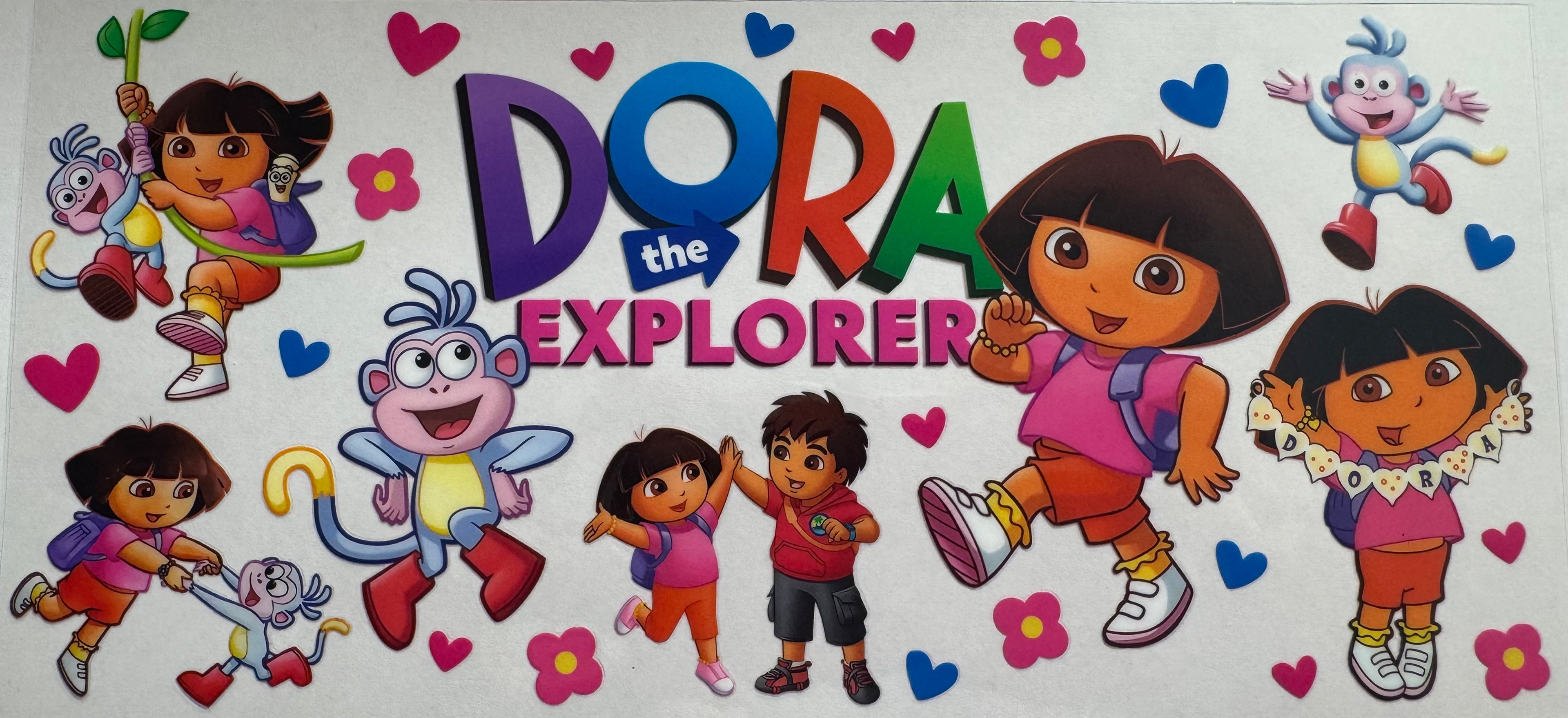 Dora the explorer 16oz Uv DTF Wrap