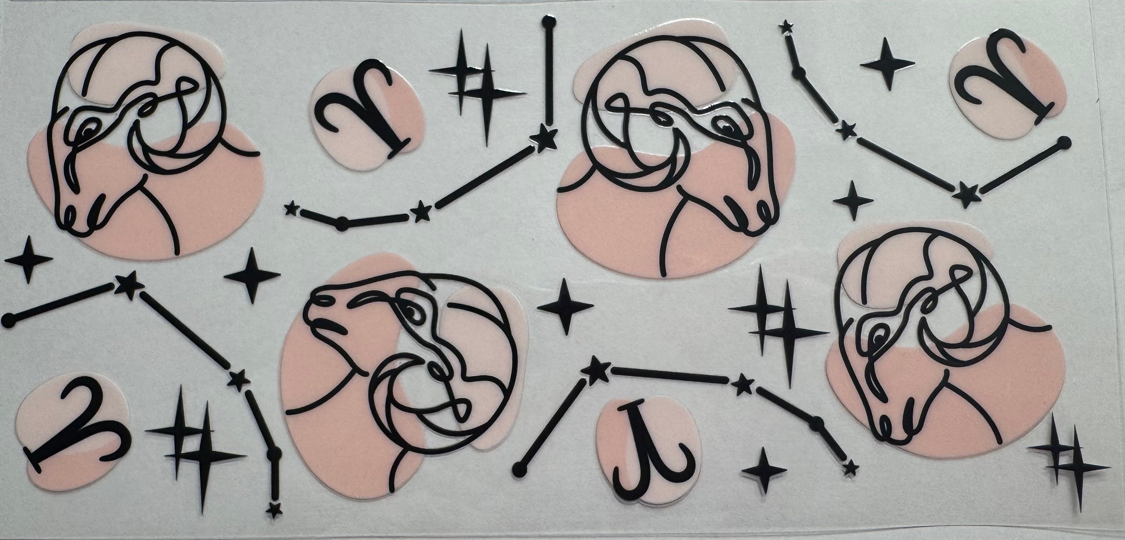 Star Signs 16oz Uv DTF Wrap