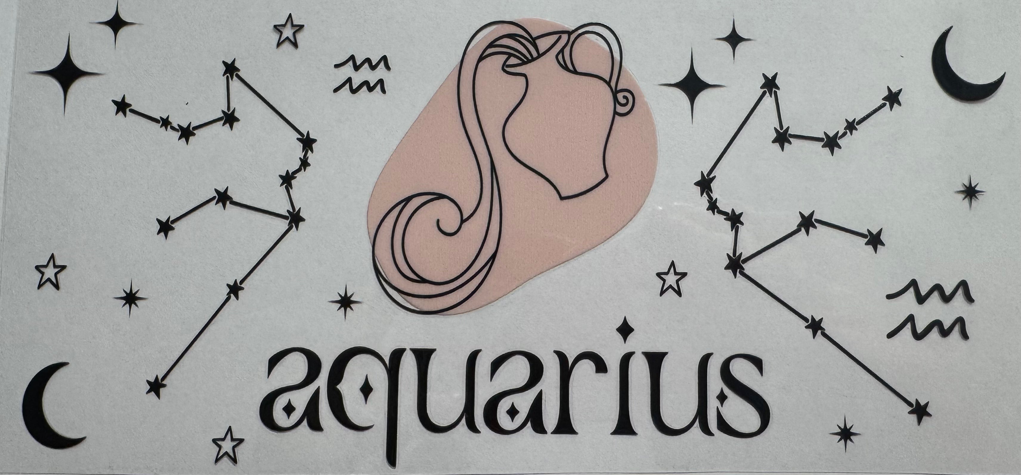 Aquarius 16oz Uv DTF Wrap