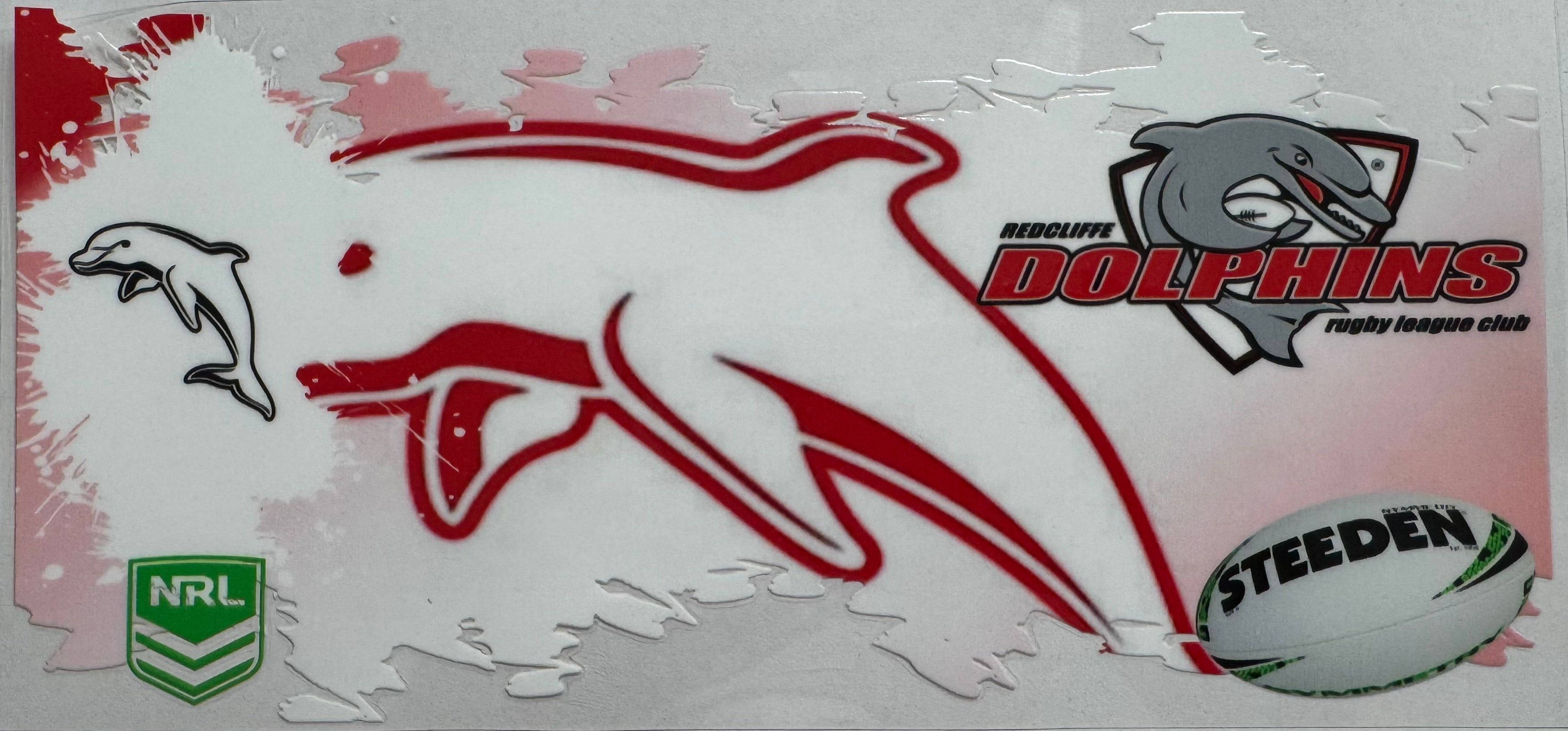 Redcliffe Dolphins 16oz Uv DTF Wrap