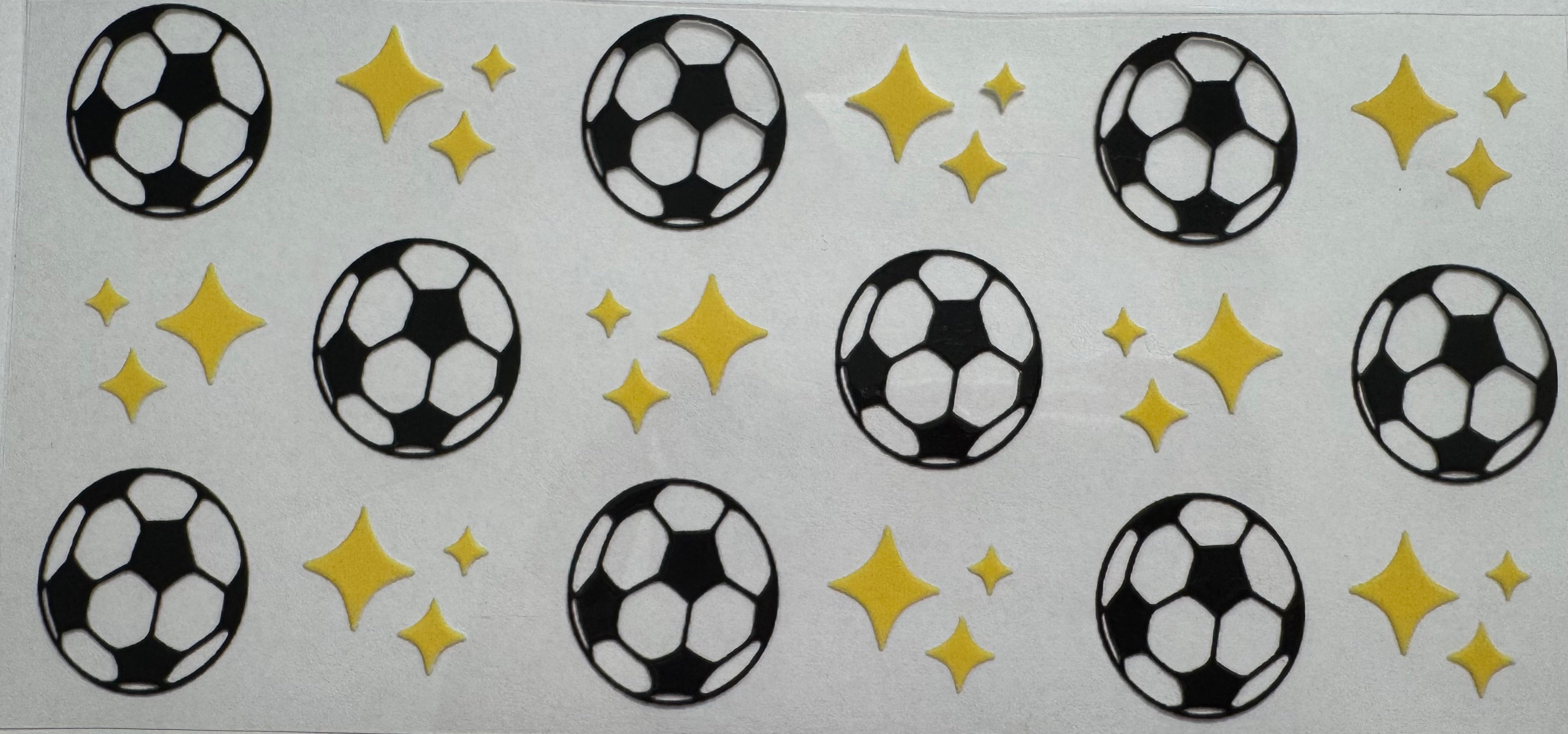 Soccer Symbols 16oz Uv DTF Wrap