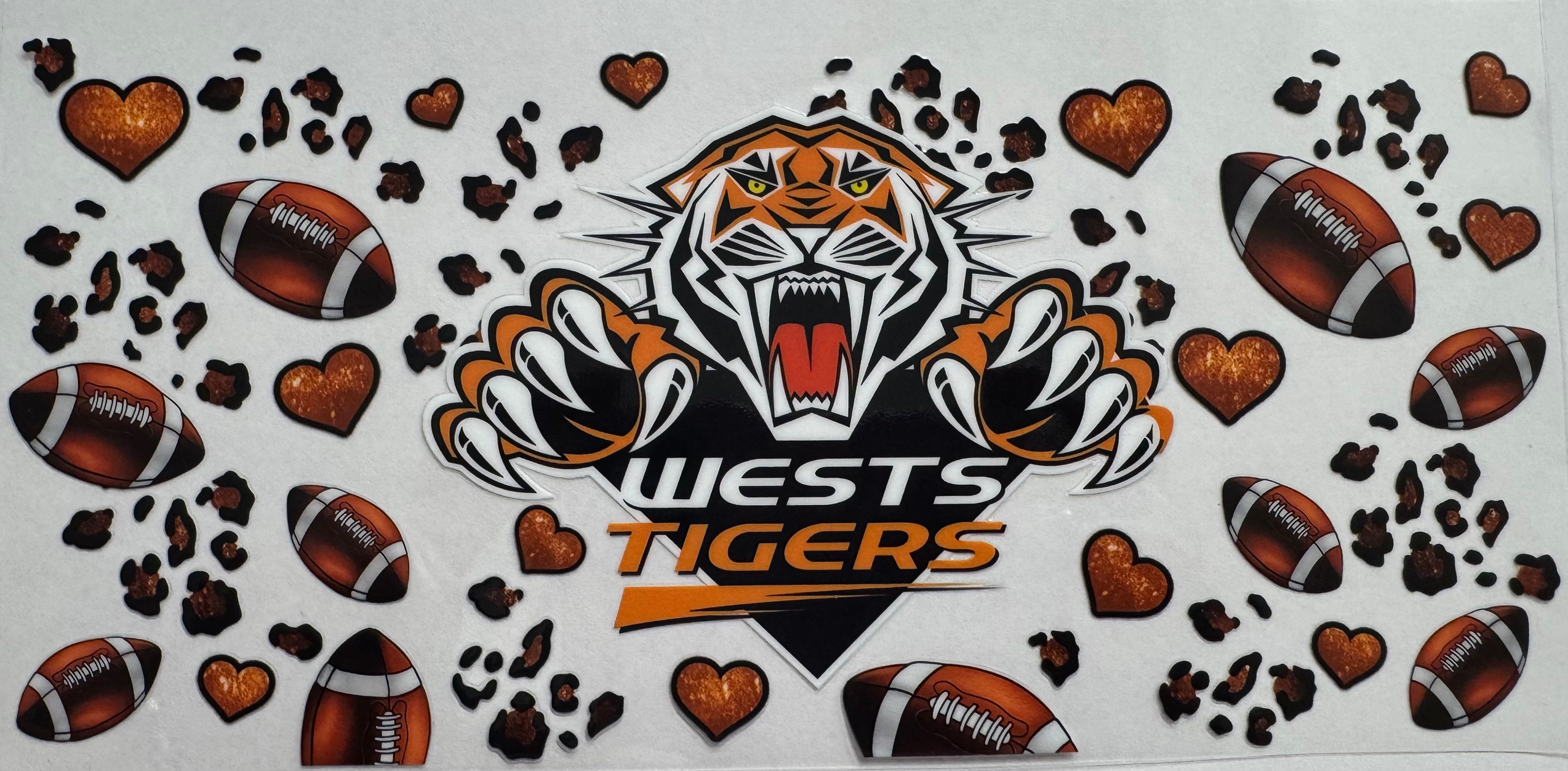 West Tigers 16oz Uv DTF Wrap