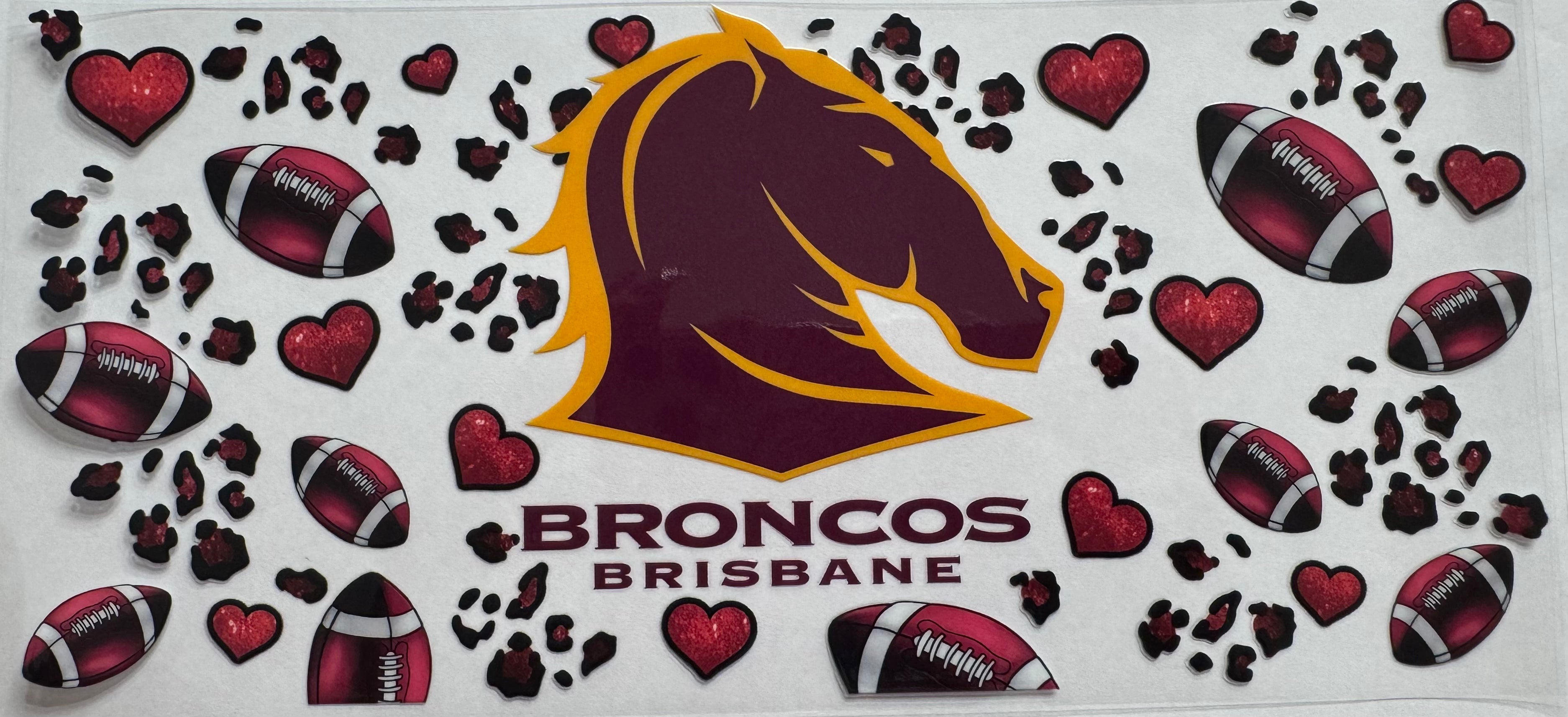 Brisbane Broncos 16oz Uv DTF Wrap