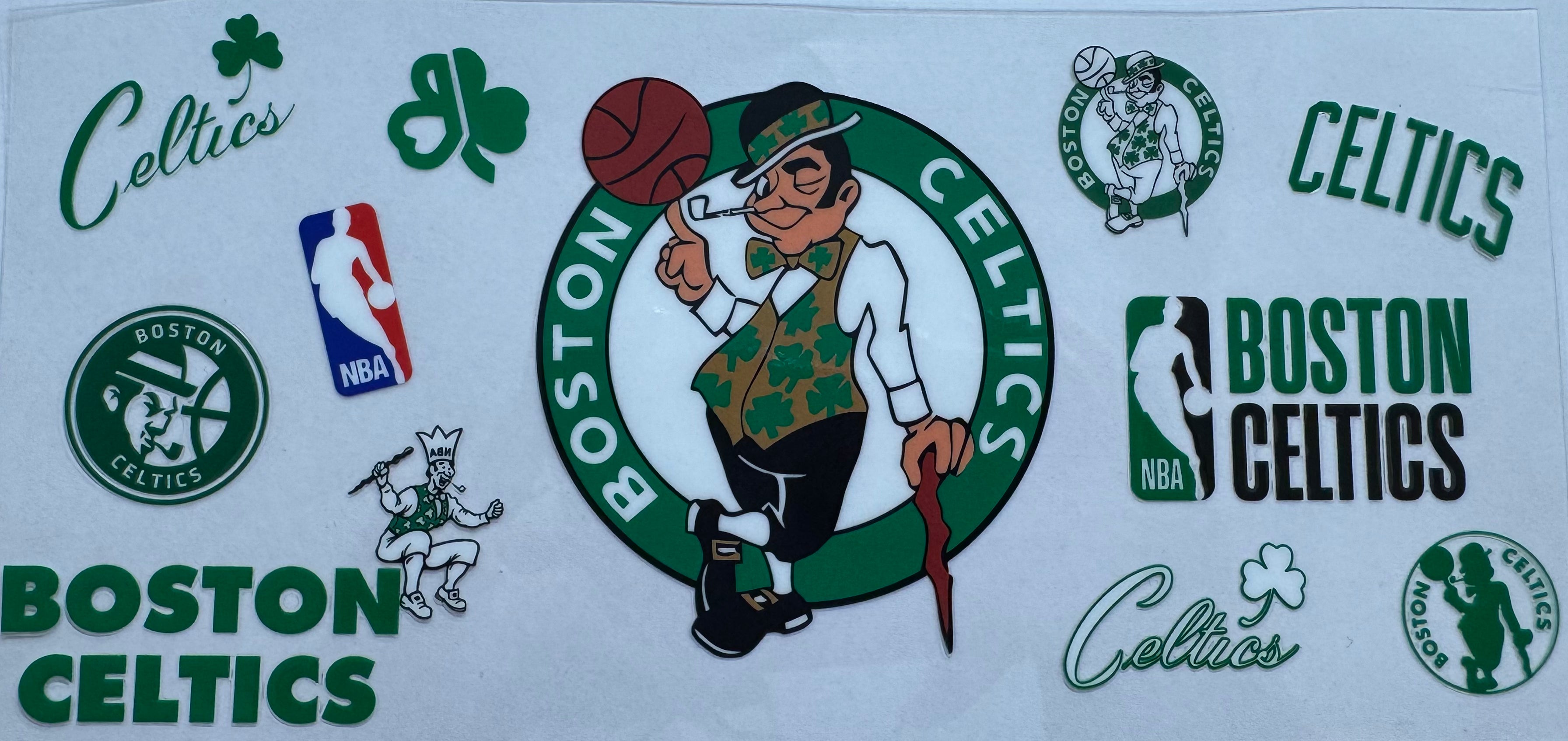 Boston Celtics 16oz Uv DTF Wrap