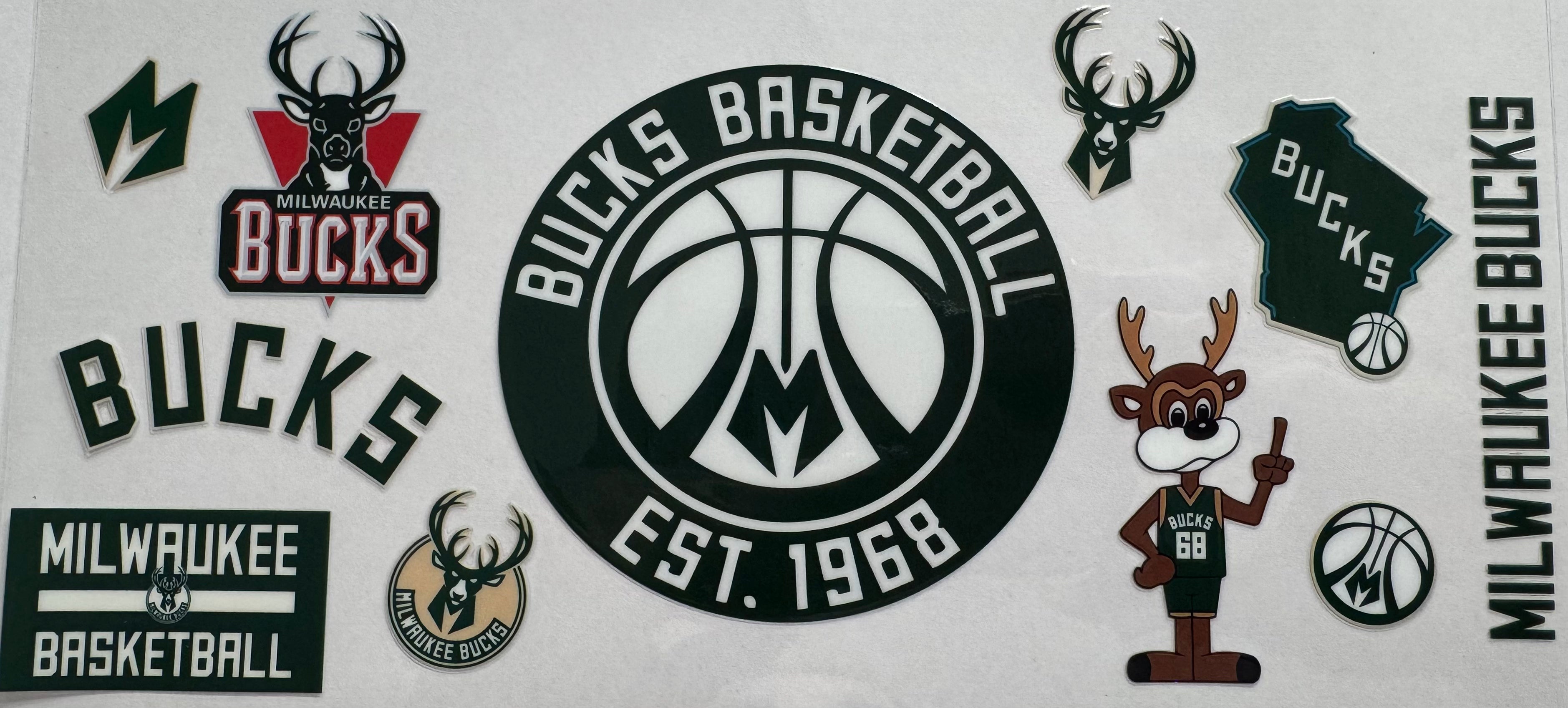 Milwaukee Bucks 16oz Uv DTF Wrap