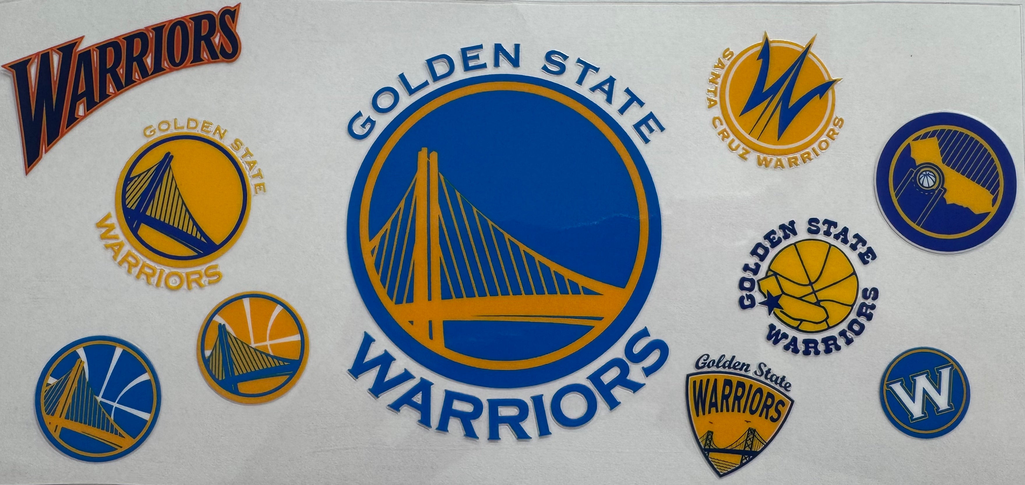 Golden State Warriors 16oz Uv DTF Wrap