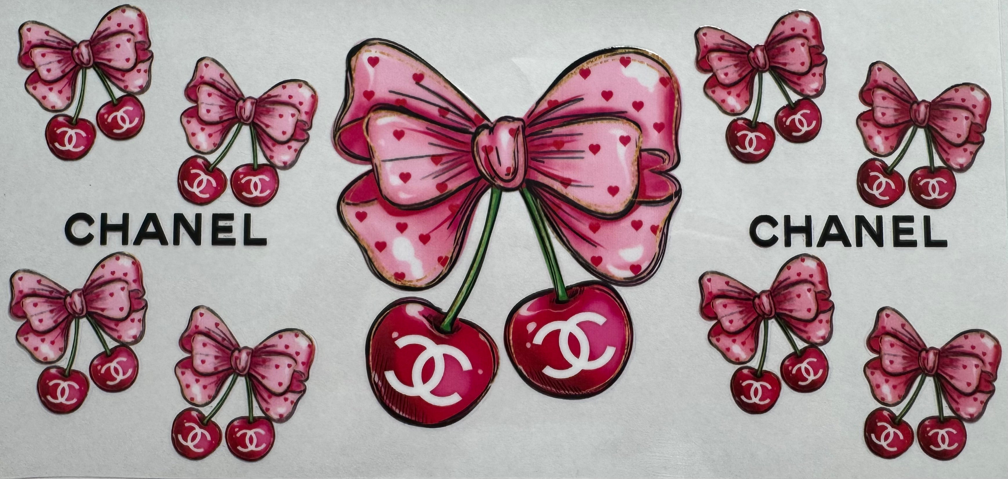 Chanel big bows 16oz Uv DTF Wrap