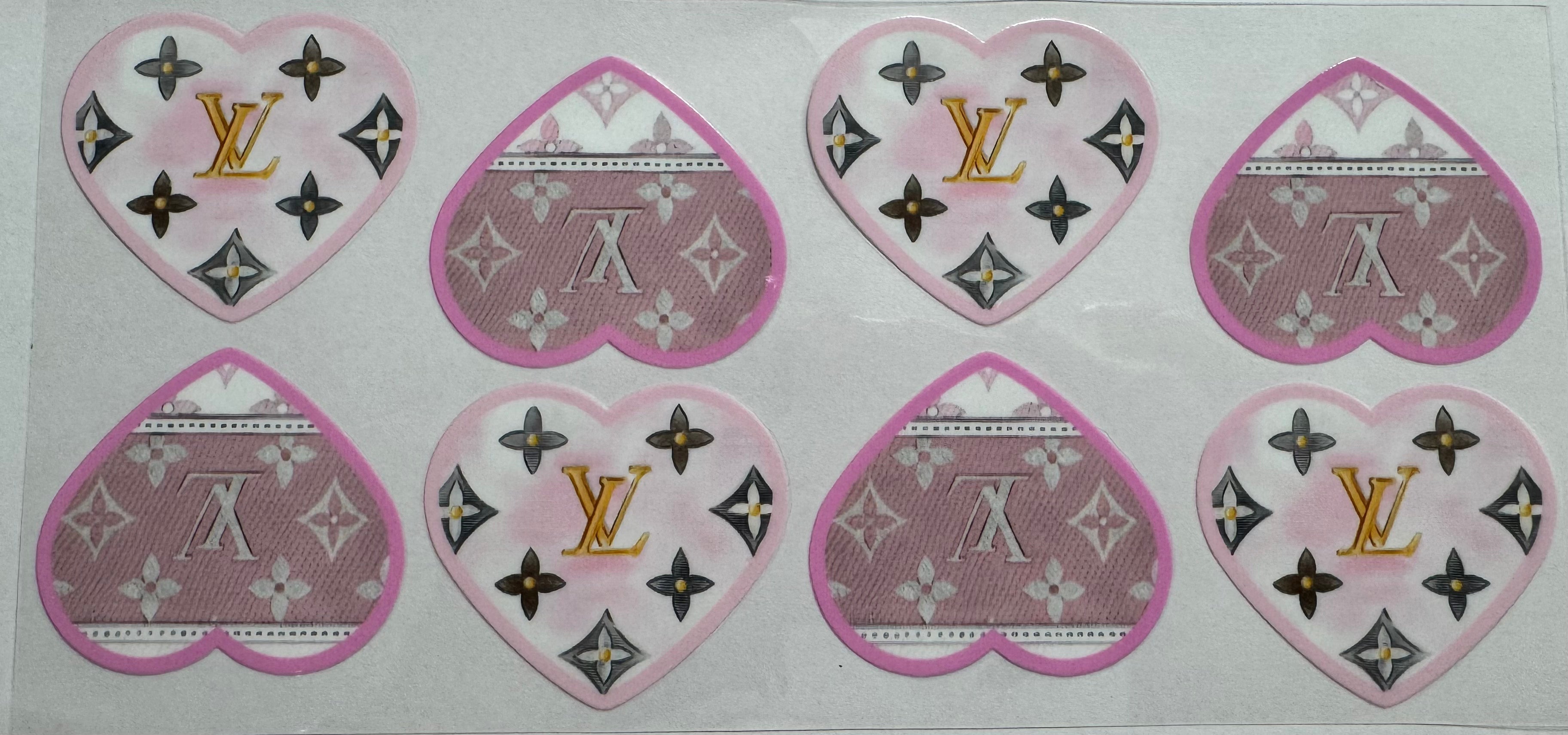Lv love hearts 16oz Uv DTF Wrap
