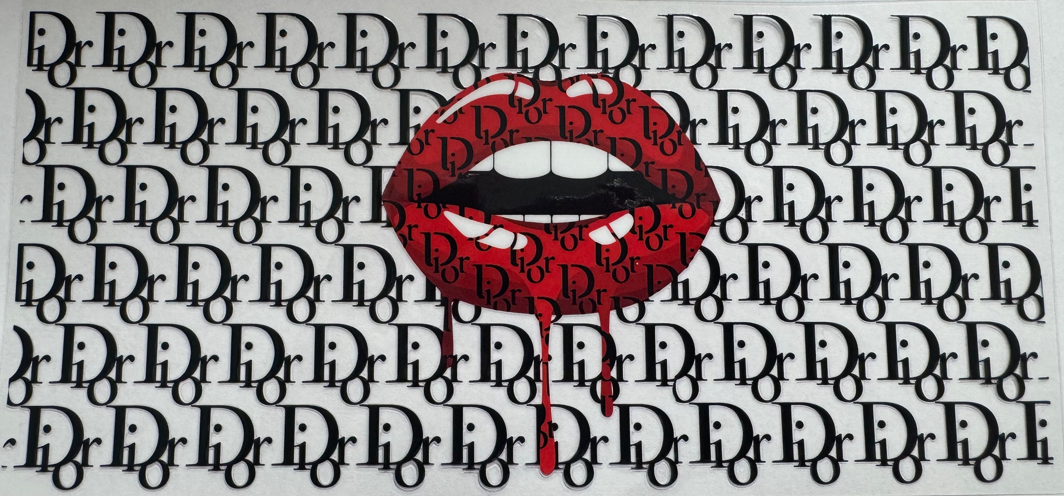 Dior Lips 16oz Uv DTF Wrap