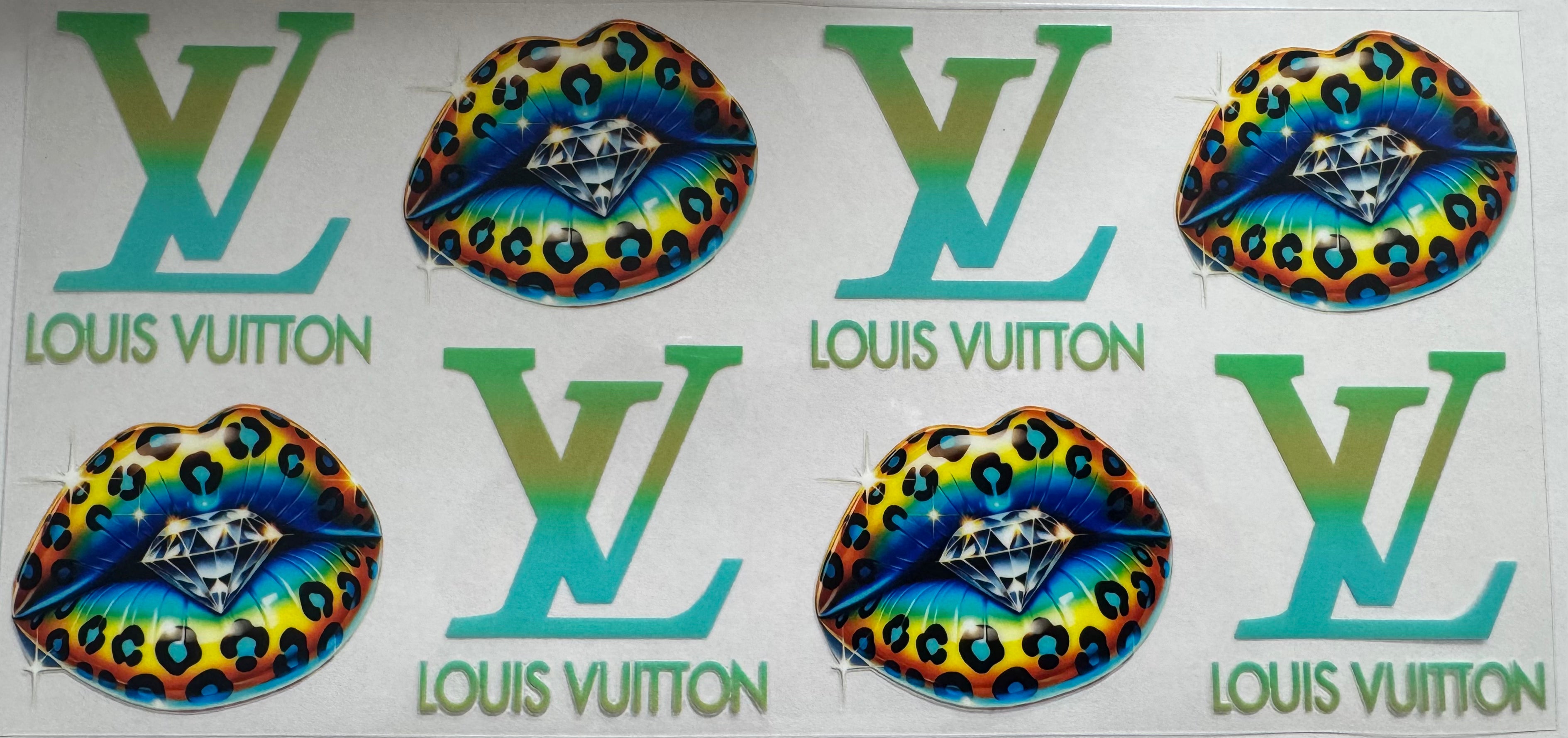 Colourful Lv Lips 16oz Uv DTF Wrap