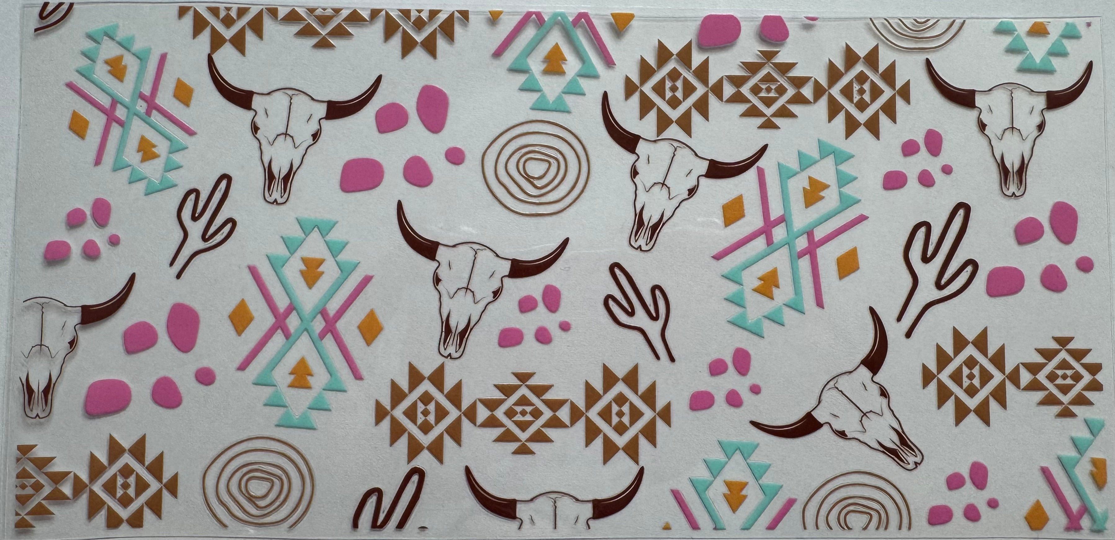 Country symbols 16oz Uv DTF Wrap
