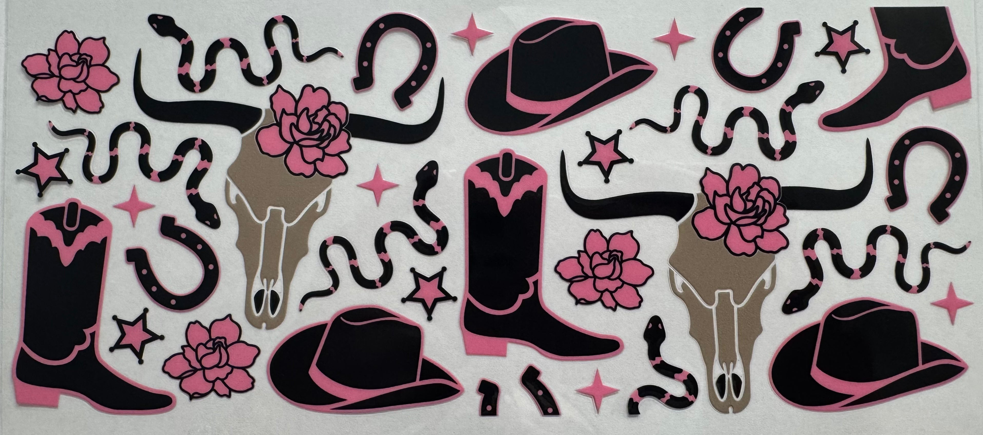 Black and pink 16oz Uv DTF Wrap #2